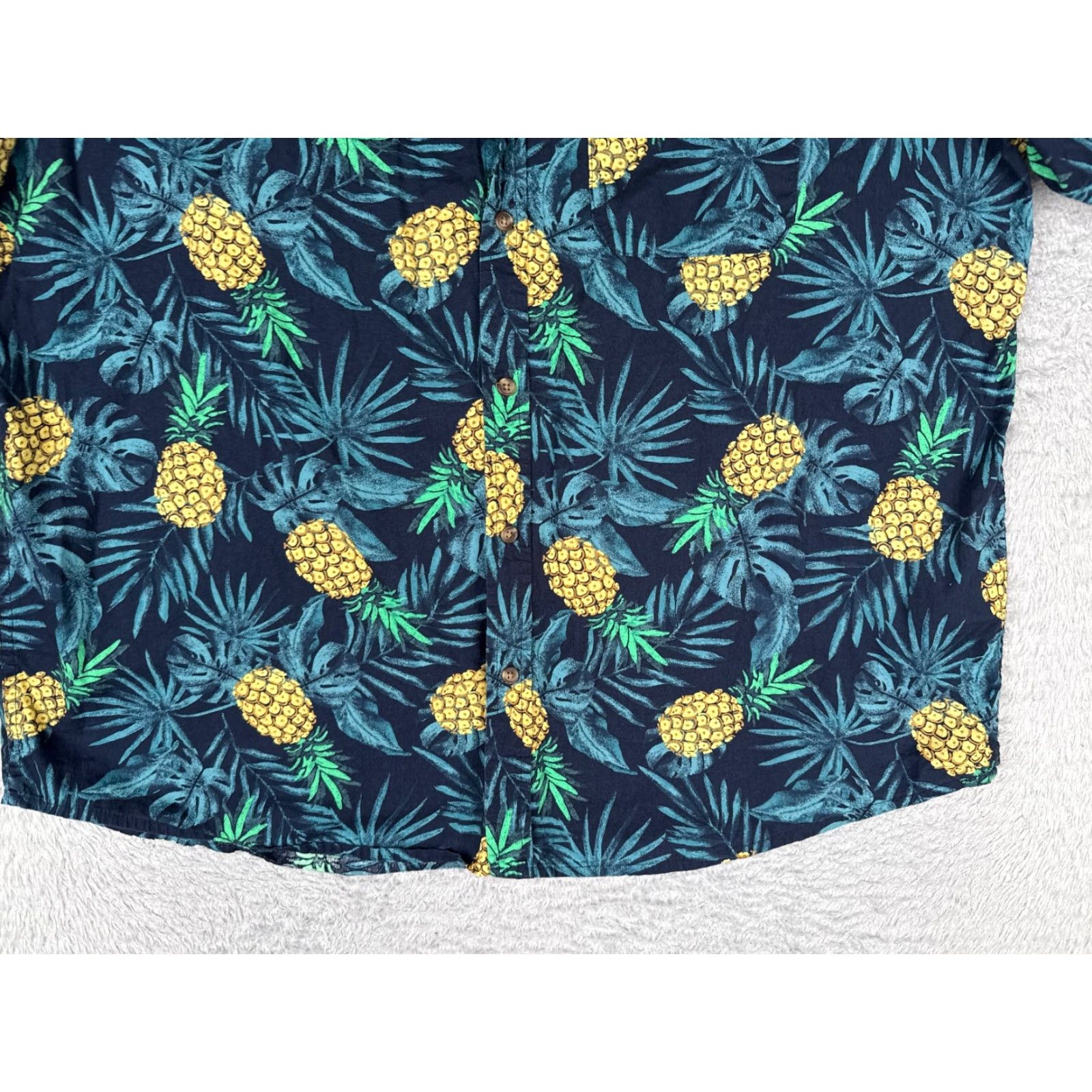 Old Navy Old Navy Button-Up Shirt Men 2XL Blue Floral AOP Hawaiian Cotton Size US XXL / EU 58 / 5 - 5 Thumbnail