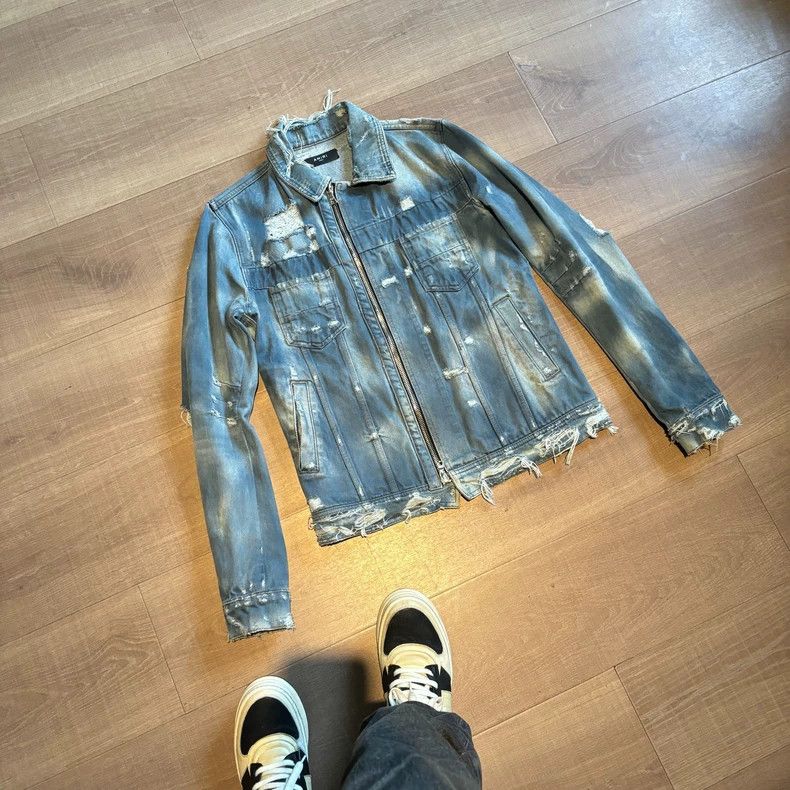 Amiri Amiri Amiri17ss authentic oil-stained denim jacket 2502-Nex Size US S / EU 44-46 / 1 - 3 Thumbnail