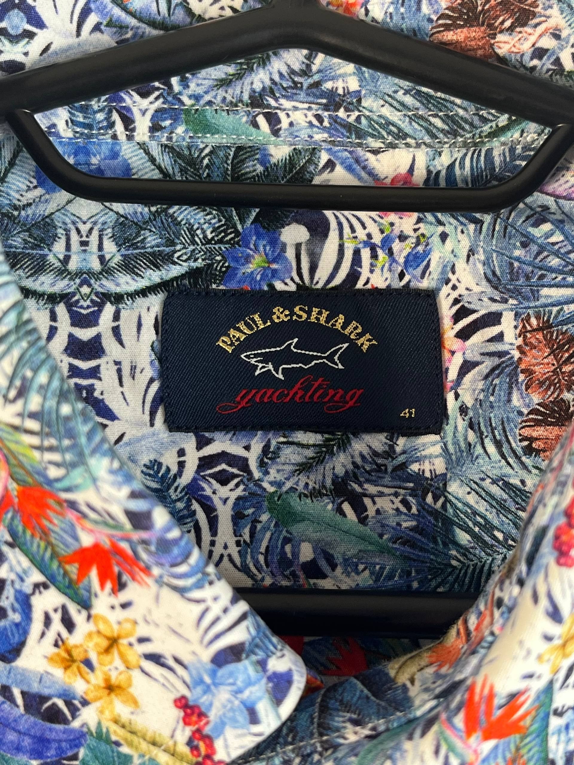 Paul & Shark PAUL & SHARK YACHTING SHIRT LONG SLEEVE FLORAL PRINT SIZE L Size US L / EU 52-54 / 3 - 2 Thumbnail