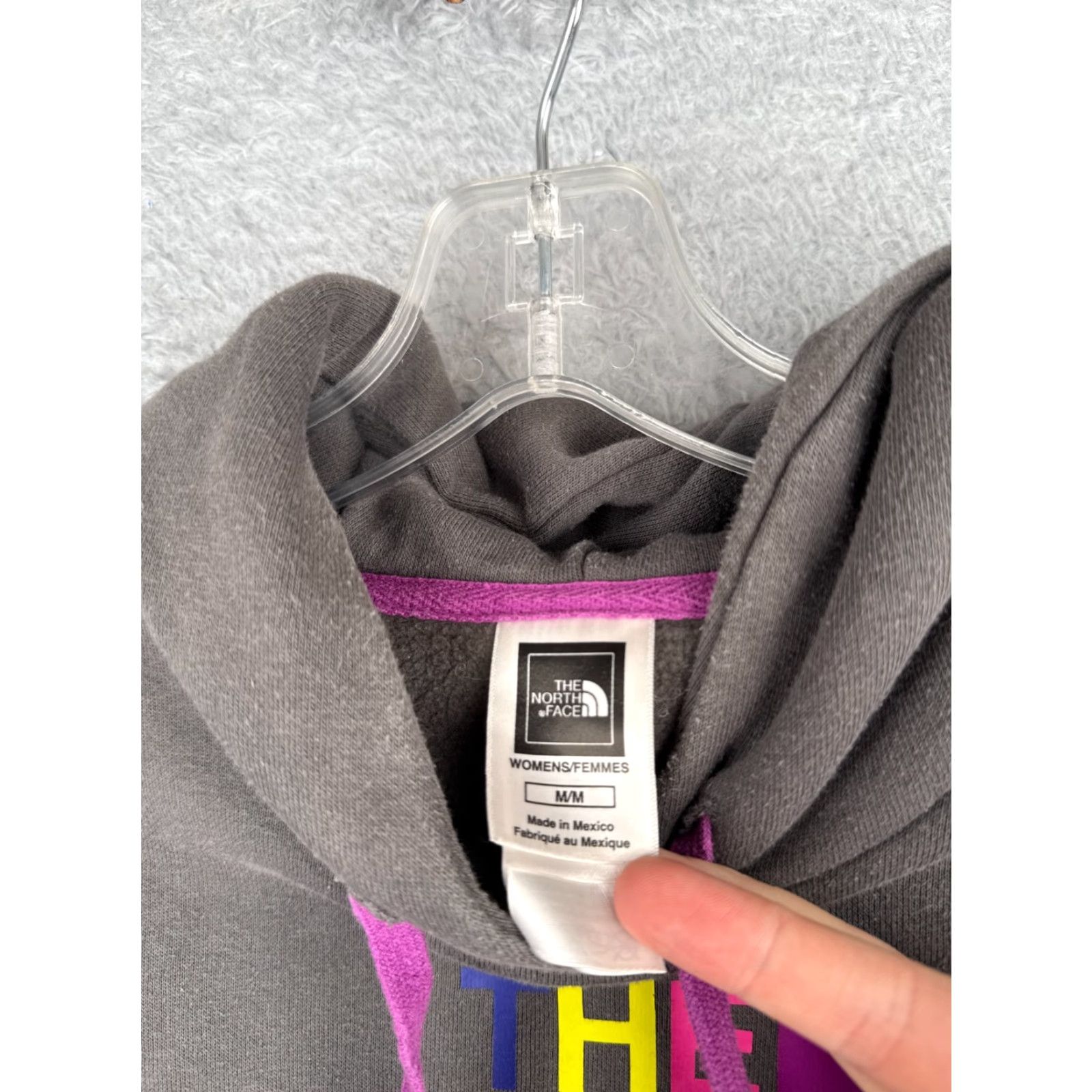 The North Face The North Face Hoodie Womens M Gray Pink Pullover Sweatshirt Cotton Jersey Logo Size M / US 6-8 / IT 42-44 - 7 Thumbnail