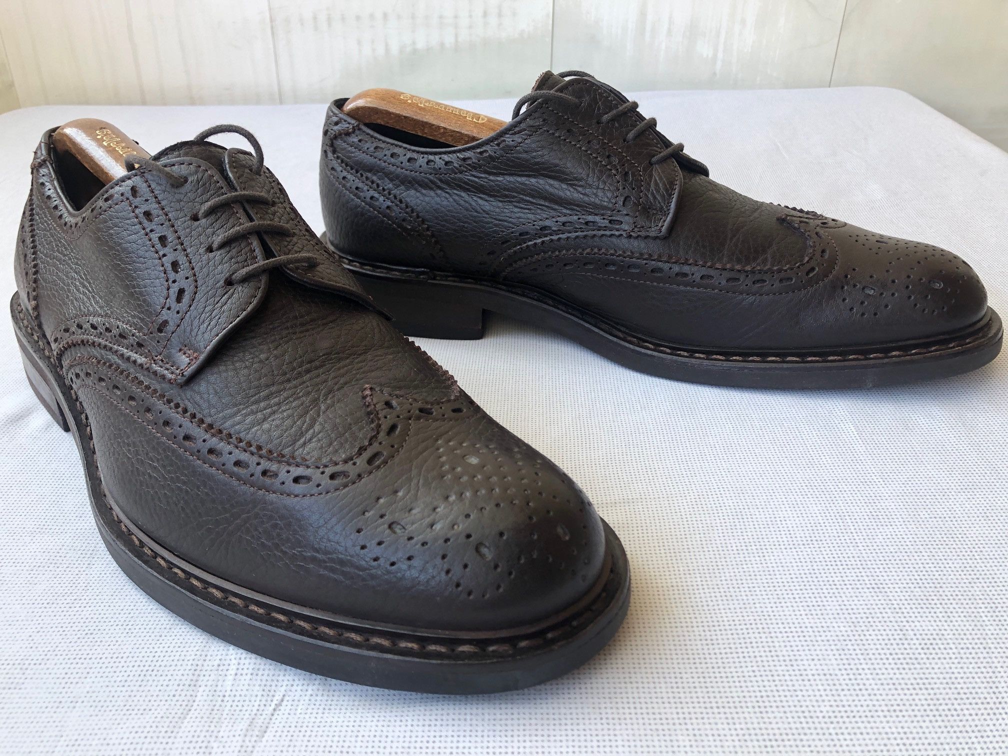 Jeffery West M&S Autograph by Jeffery West brown leather Derby shoes Size US 9.5 / EU 42-43 - 3 Thumbnail