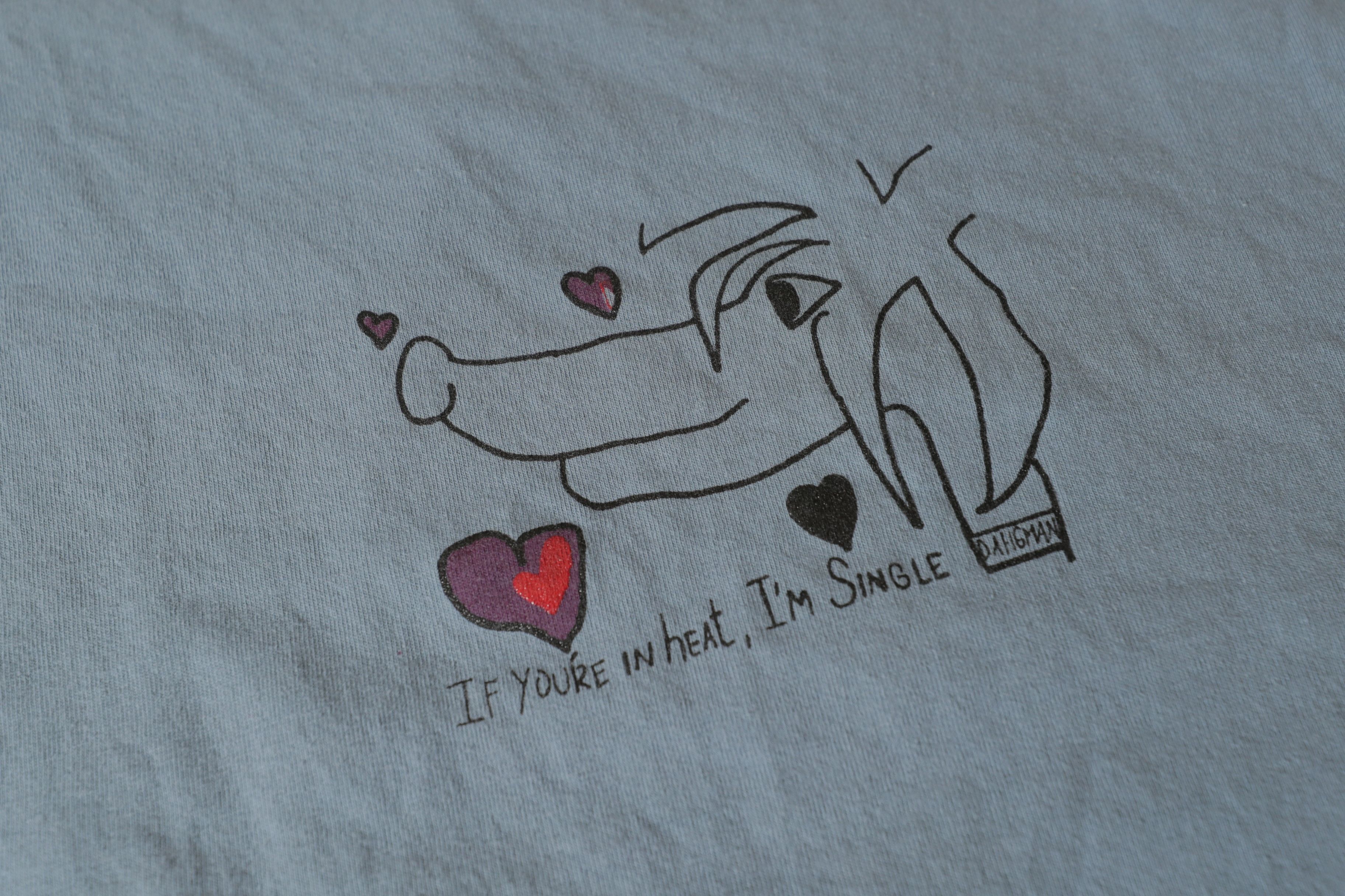 Gildan × Vintage If Your In Heat I'm Single Dahgman Gildan Tee (L) Size US L / EU 52-54 / 3 - 4 Thumbnail