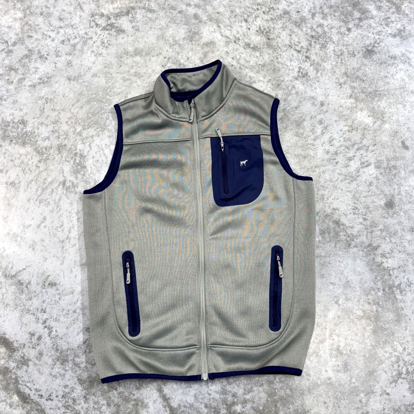 CO Southern Point Co Vest Mens Small Gray Navy Full Zip Pockets Lined Soft Shell Windbreaker Casual Size US S / EU 44-46 / 1 - 5 Thumbnail