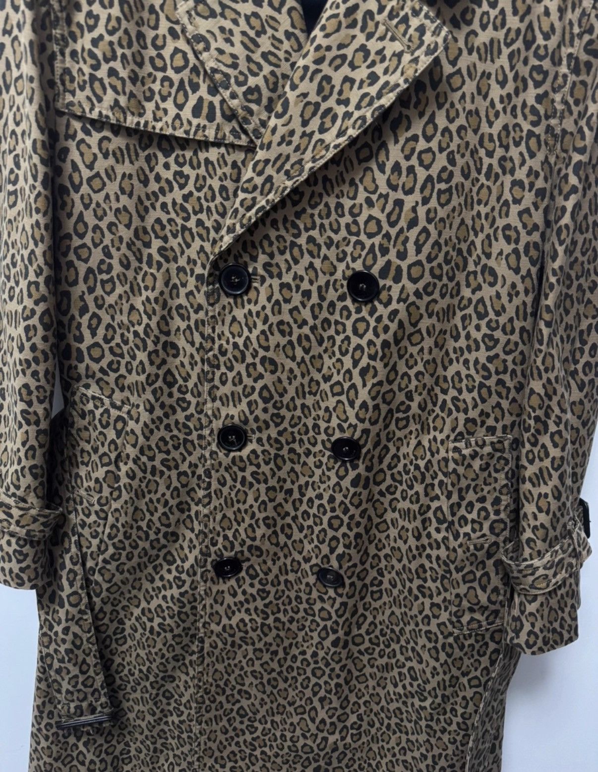 Saint Laurent Paris SLP 16SS Runway Double-Breasted Caramel Leopard Print Coat Size US L / EU 52-54 / 3 - 3 Thumbnail