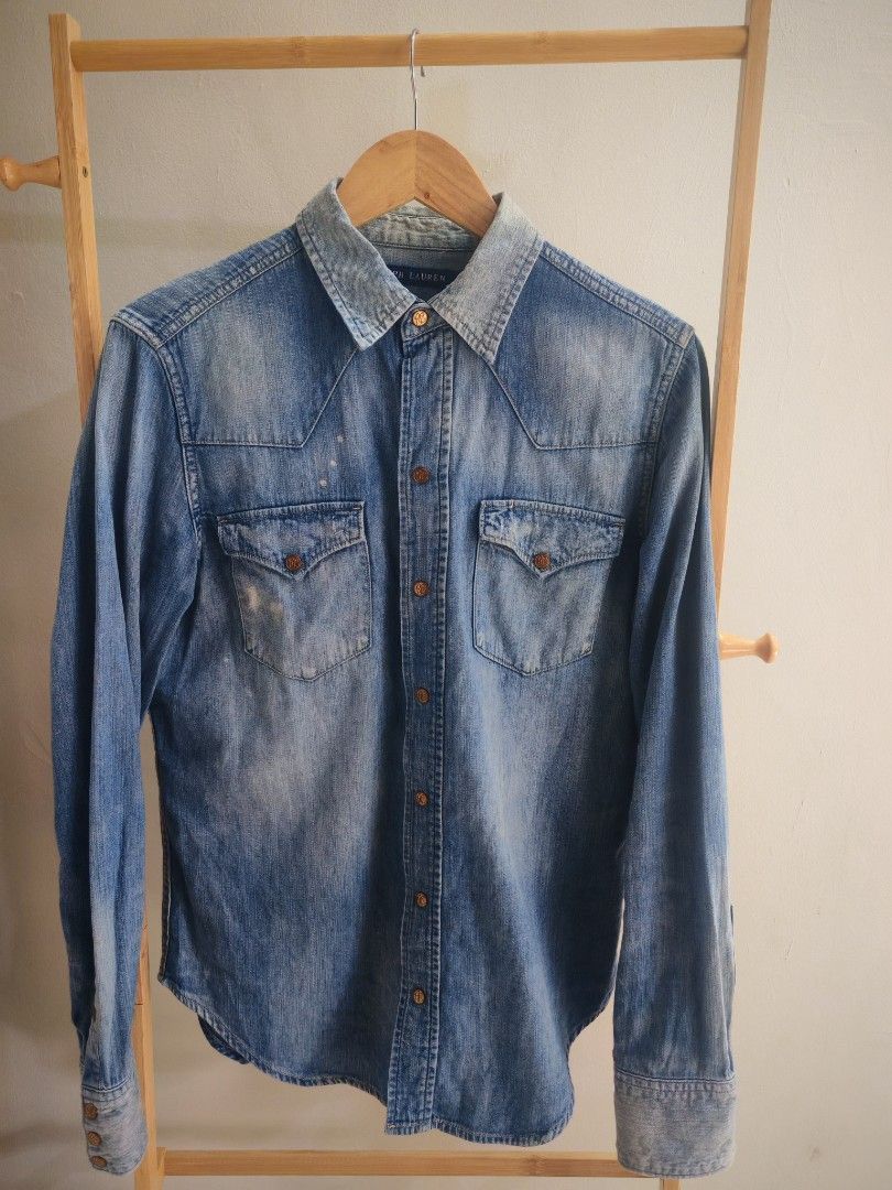 Ralph Lauren Ralph Lauren Western Denim Shirt Gold Snap Size US M / EU 48-50 / 2 - 1 Thumbnail