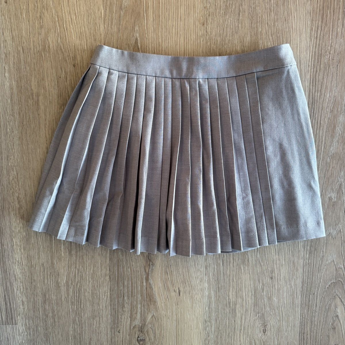 Abercrombie & Fitch NWT Abercrombie Pleated Wrap Gray Mini Skort Size 28" / US 6 / IT 42 - 2 Thumbnail
