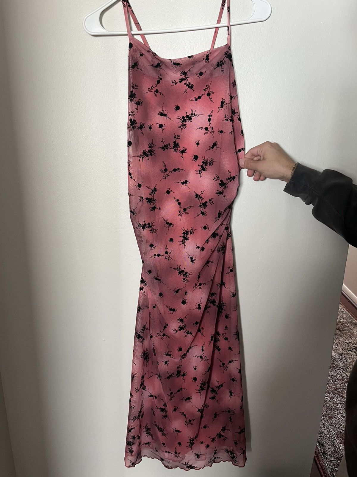 Other Pink & Black Floral Knee-Length, Criss-Cross Back Dress Size M / US 6-8 / IT 42-44 - 1 Thumbnail
