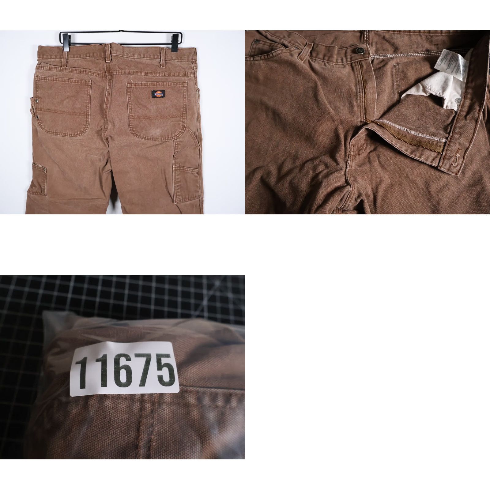 Dickies Dickies Carpenter Pants Men's 37 x 30 Brown Cotton Canvas Workwear Utility Pockets Belt Loops Straight Leg Regular Size 37 Mens Size US 36 / EU 52 - 9 Thumbnail