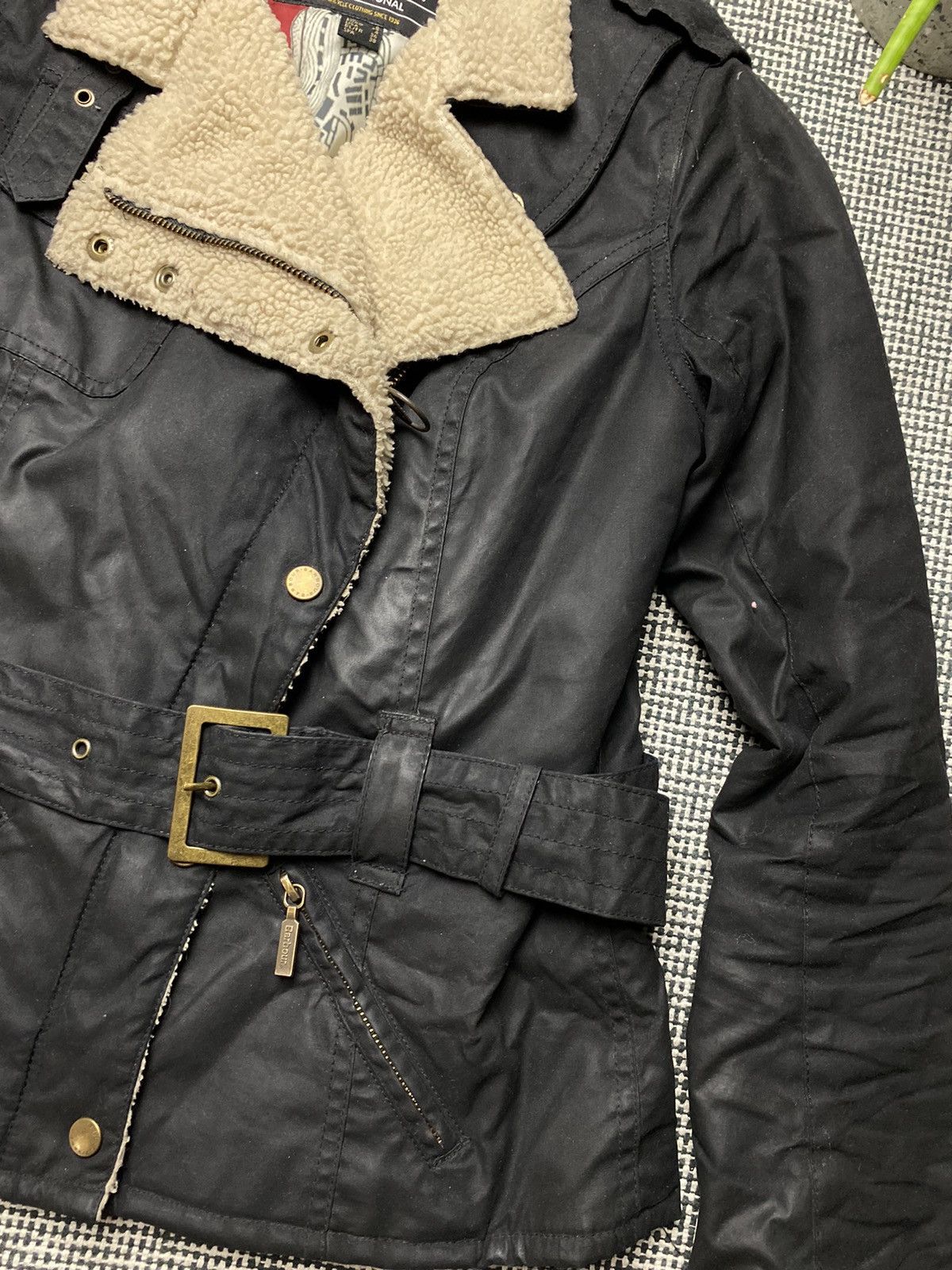 Barbour × Vintage Women's Barbour Wax Matlock Motorcycle Black Jacket Size S / US 4 / IT 40 - 4 Thumbnail
