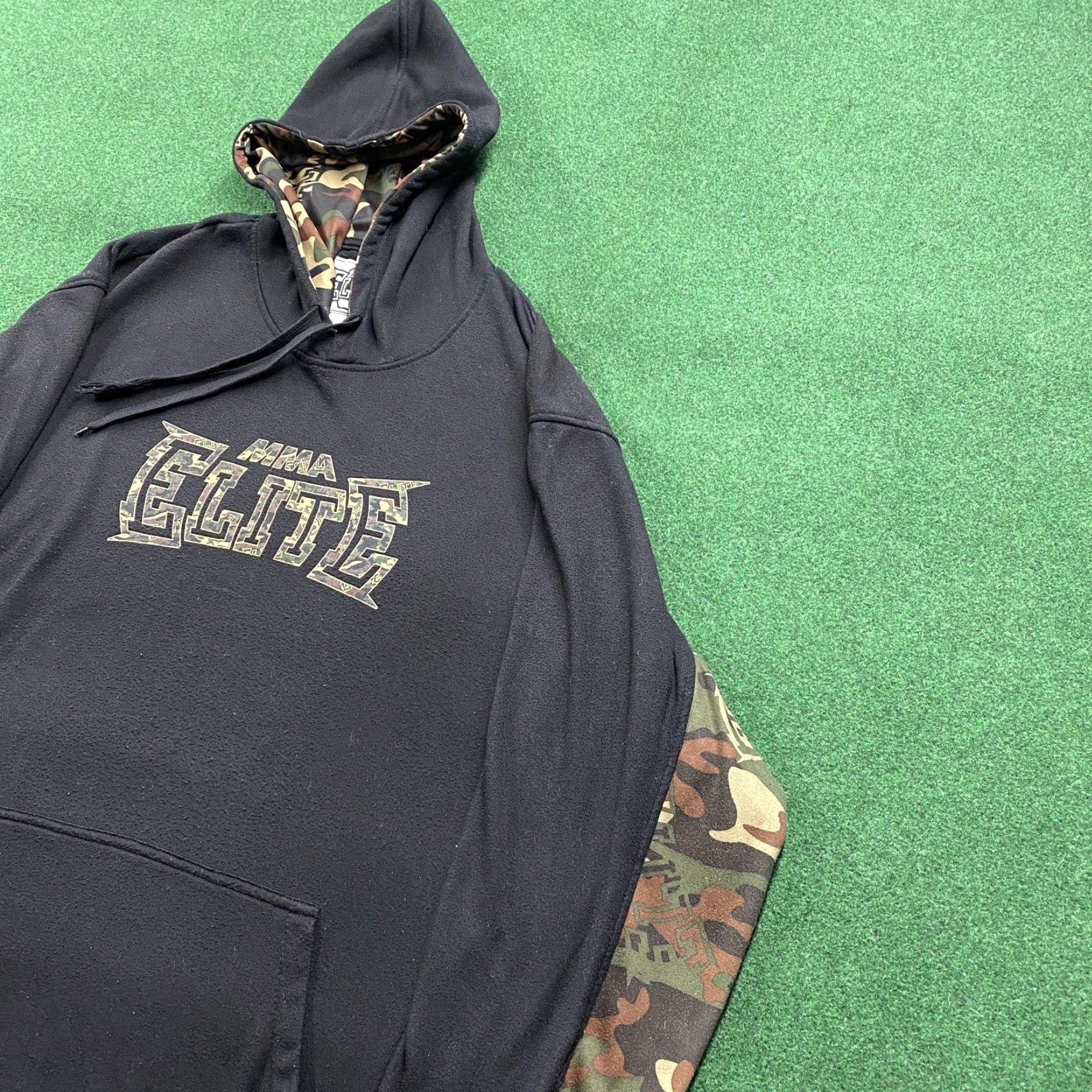 Vintage VINTAGE MMA Elite Hoodie Mens L Black Y2K UFC Camo Affliction Style Sweatshirt Size US L / EU 52-54 / 3 - 2 Thumbnail