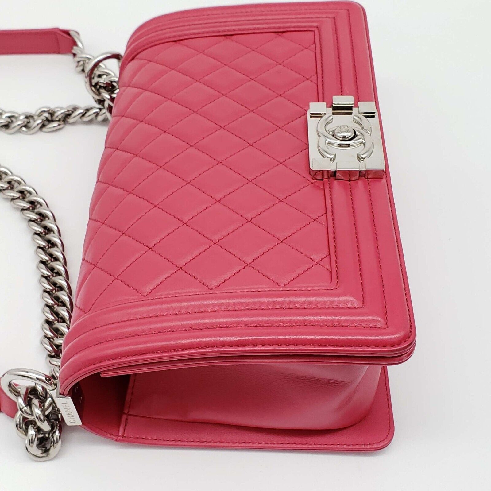 Chanel Authentic CHANEL Boy Leather Shoulder Bag 2550-080524 Size ONE SIZE - 9 Thumbnail