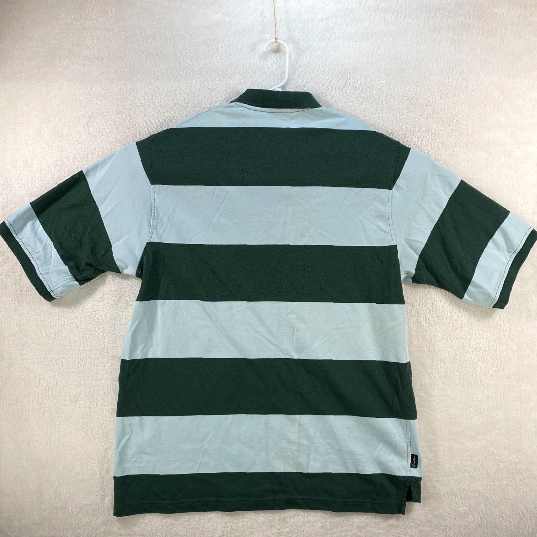 Sean John VINTAGE Sean John Polo Shirt Mens 3XL XXXL Green Striped Short Sleeve Embroidered Size US XXL / EU 58 / 5 - 2 Thumbnail