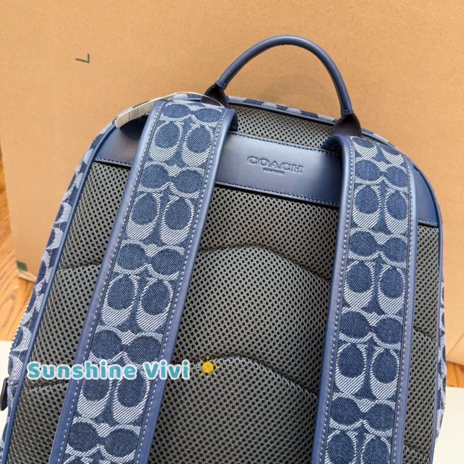 Coach NWT Coach Charter Backpack Denim CAJ71 refined calf leather Size ONE SIZE - 11 Thumbnail