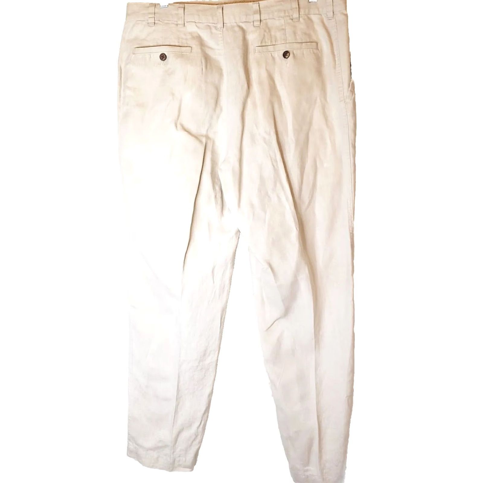 Jos. A. Bank JOS A BANK MEN Pants Beige 100% Linen 38W x 32L Dress Mens Size 38 Inseam 32 Beig e 100% Linen Dress Pants Mens Size US 38 / EU 54 - 6 Thumbnail