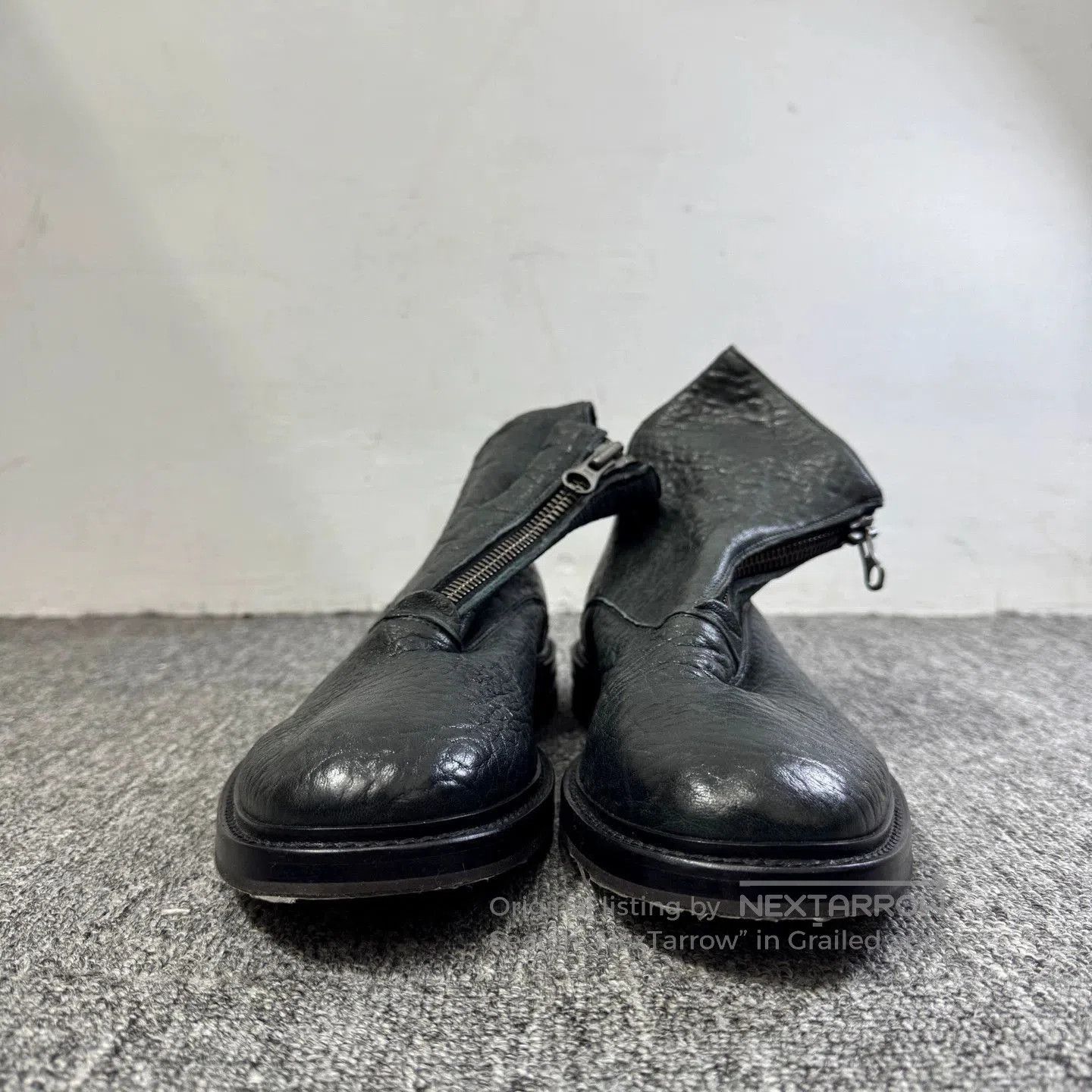 Alexander McQueen Black Leather Zip-Front Shoes Size 7. Size US 7 / EU 40 - 2 Thumbnail