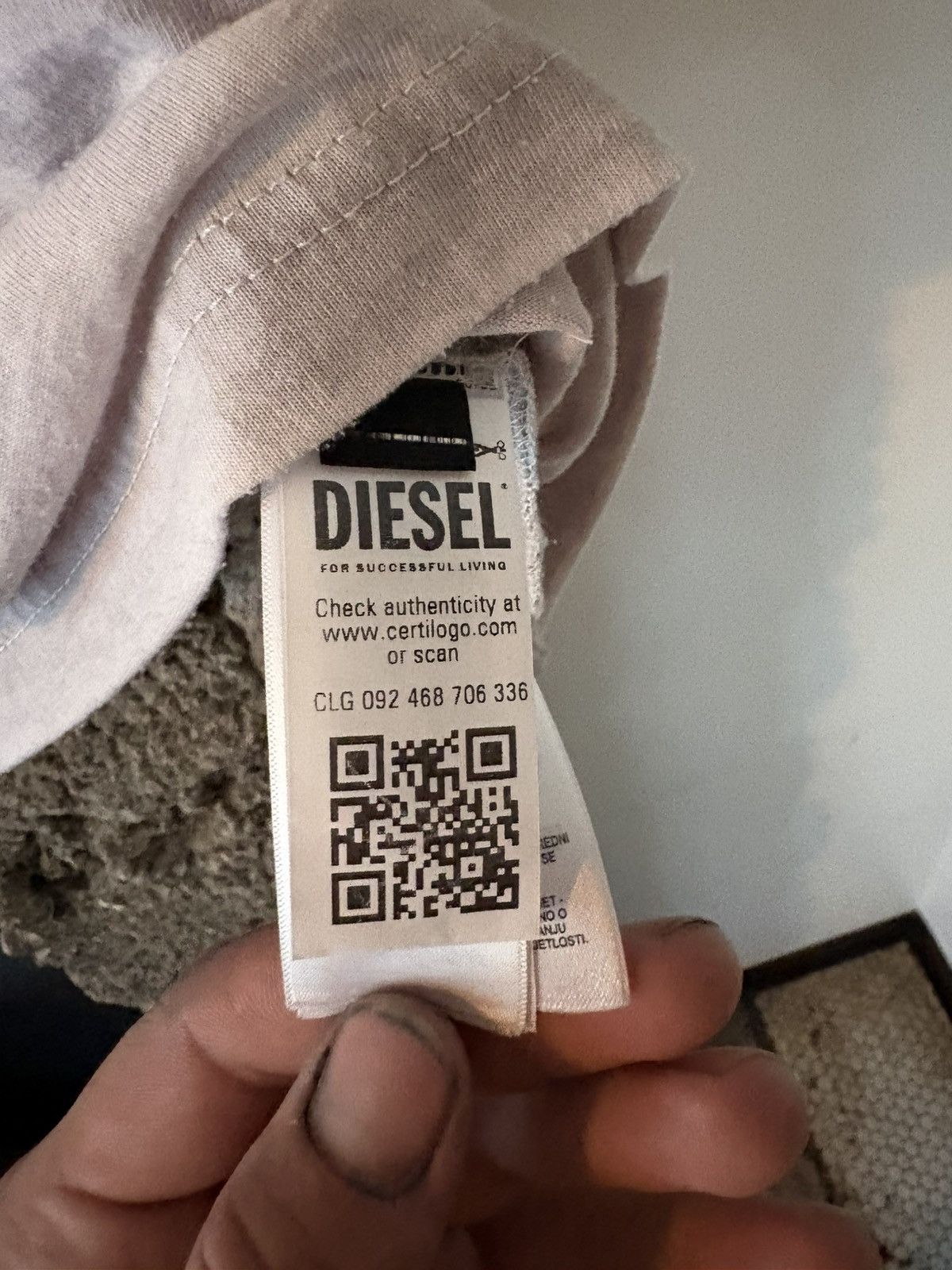 Diesel T-Norm-t15 Diesel T-shirt with rhinestone graphic Size US M / EU 48-50 / 2 - 7 Thumbnail