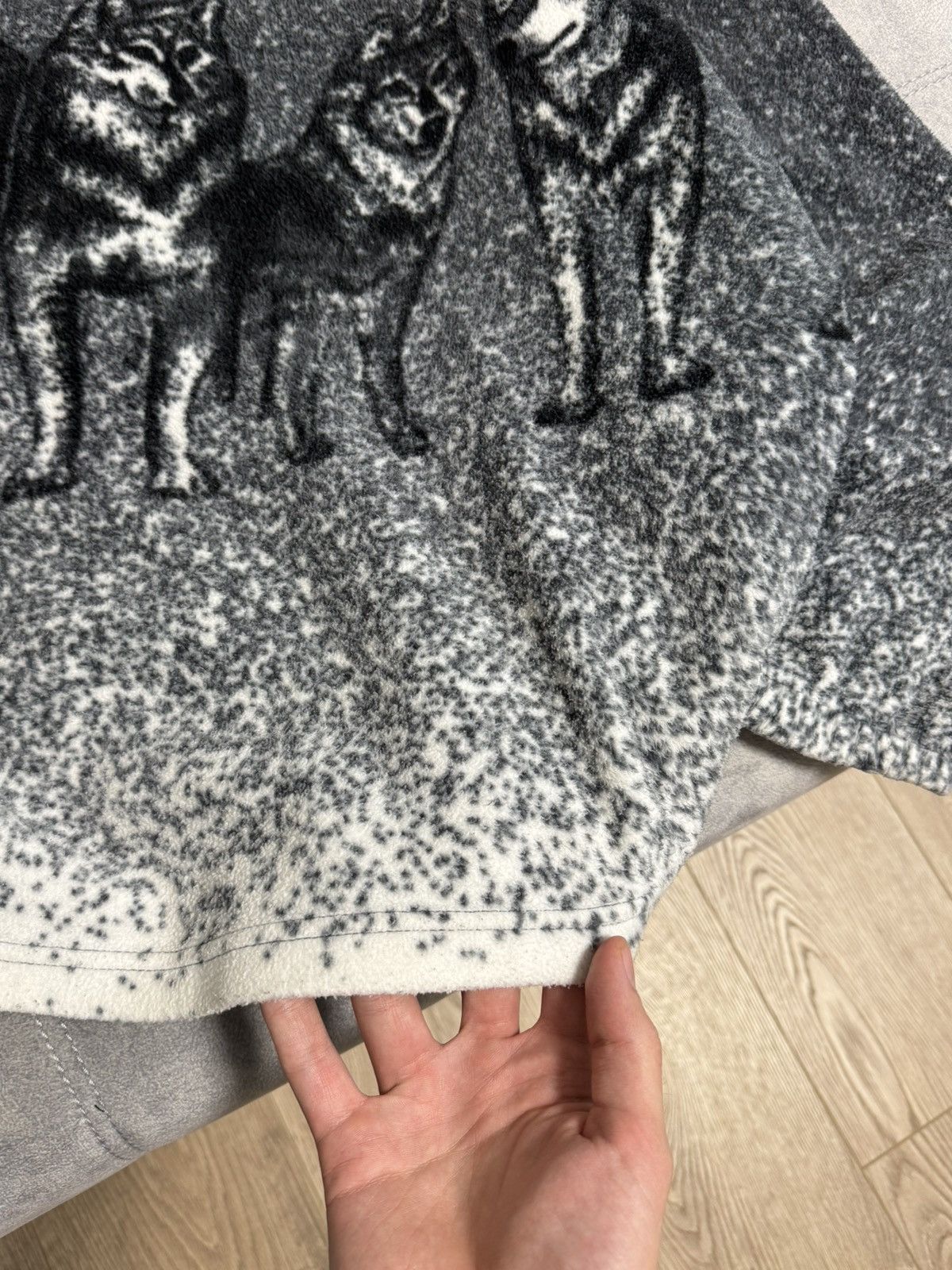 Other Vintage fleece animal wolfs Y2K jacket hoodie Size US L / EU 52-54 / 3 - 7 Thumbnail