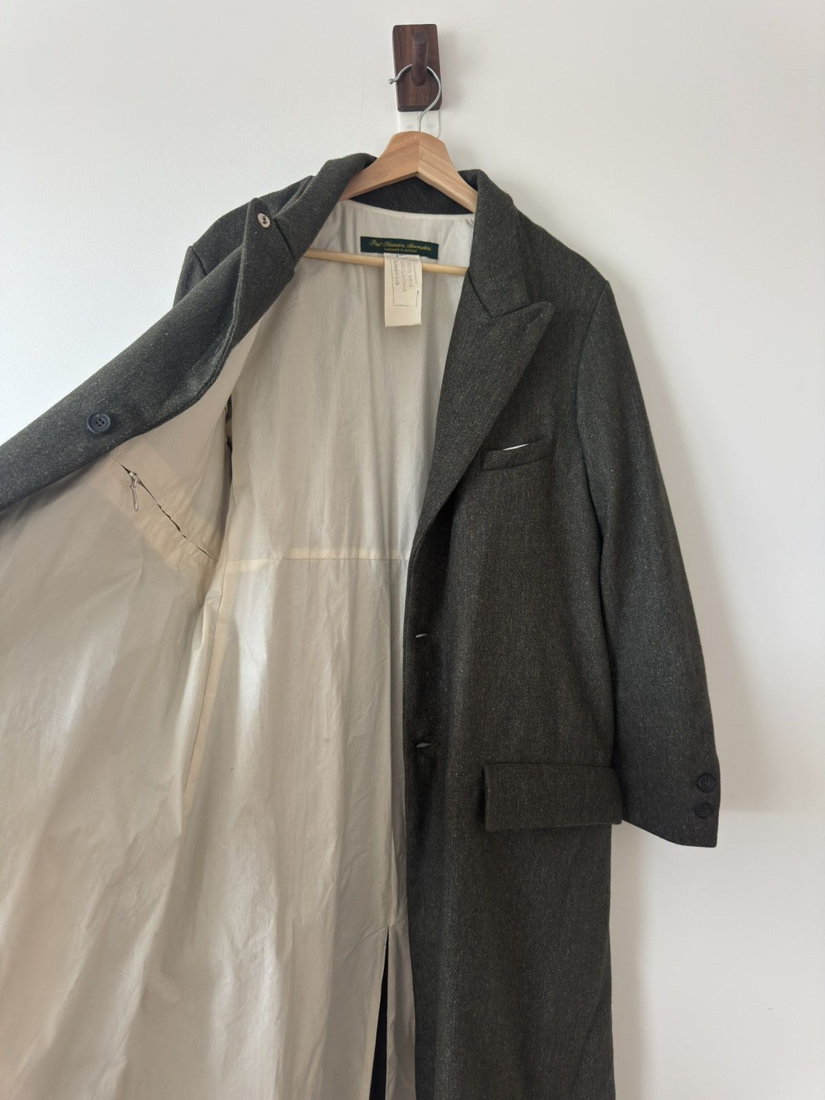 Paul Harnden Shoemakers Moss Green Wool Long Coat Size US M / EU 48-50 / 2 - 6 Thumbnail