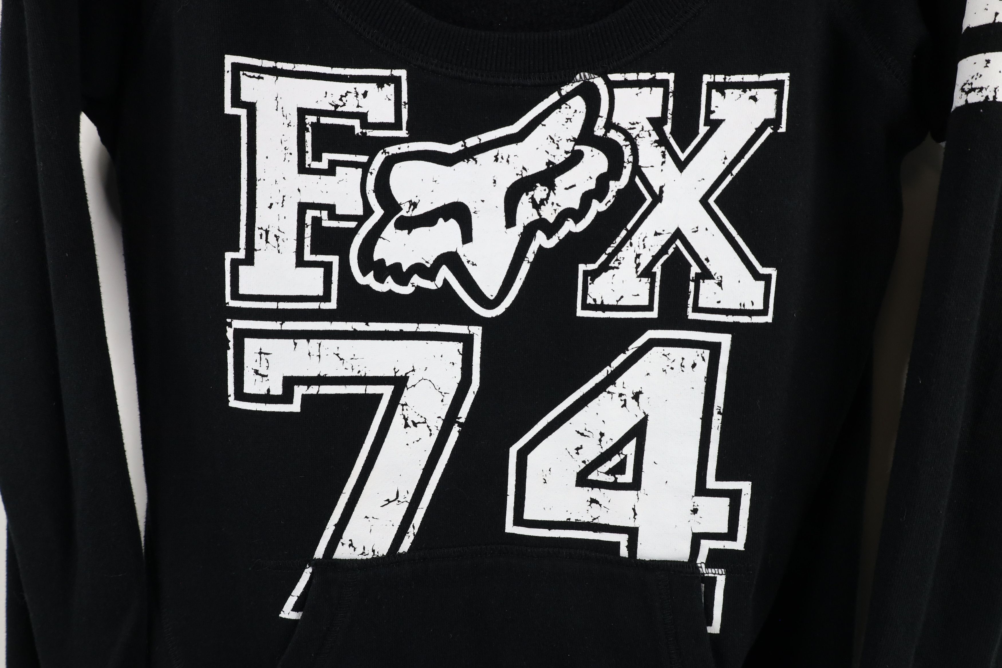 Fox Racing × Vintage Vintage Fox Racing Spell Out Big Logo Scoop Neck Sweatshirt Size S / US 4 / IT 40 - 4 Thumbnail