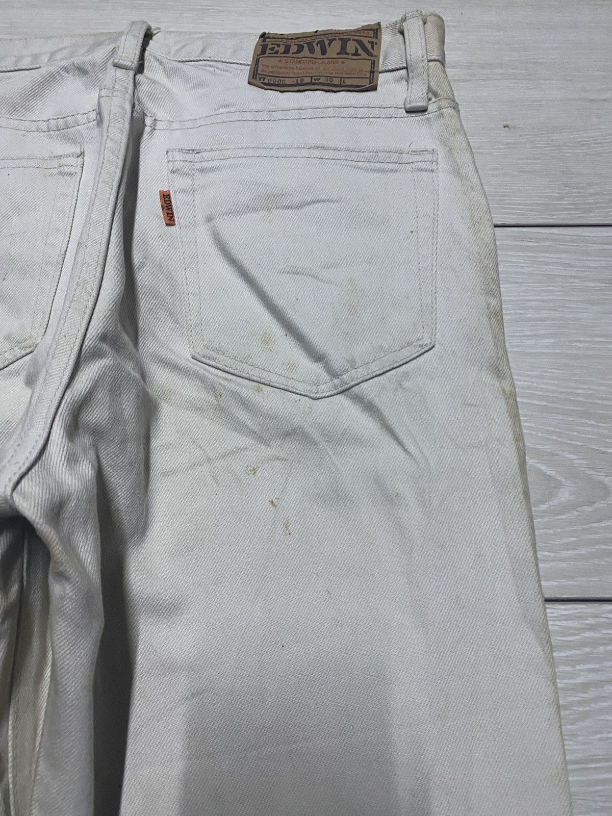 Edwin Edwin Vintage 80s Orange Tab Rusty Straight Loose Jeans Size US 28 / EU 44 - 10 Thumbnail