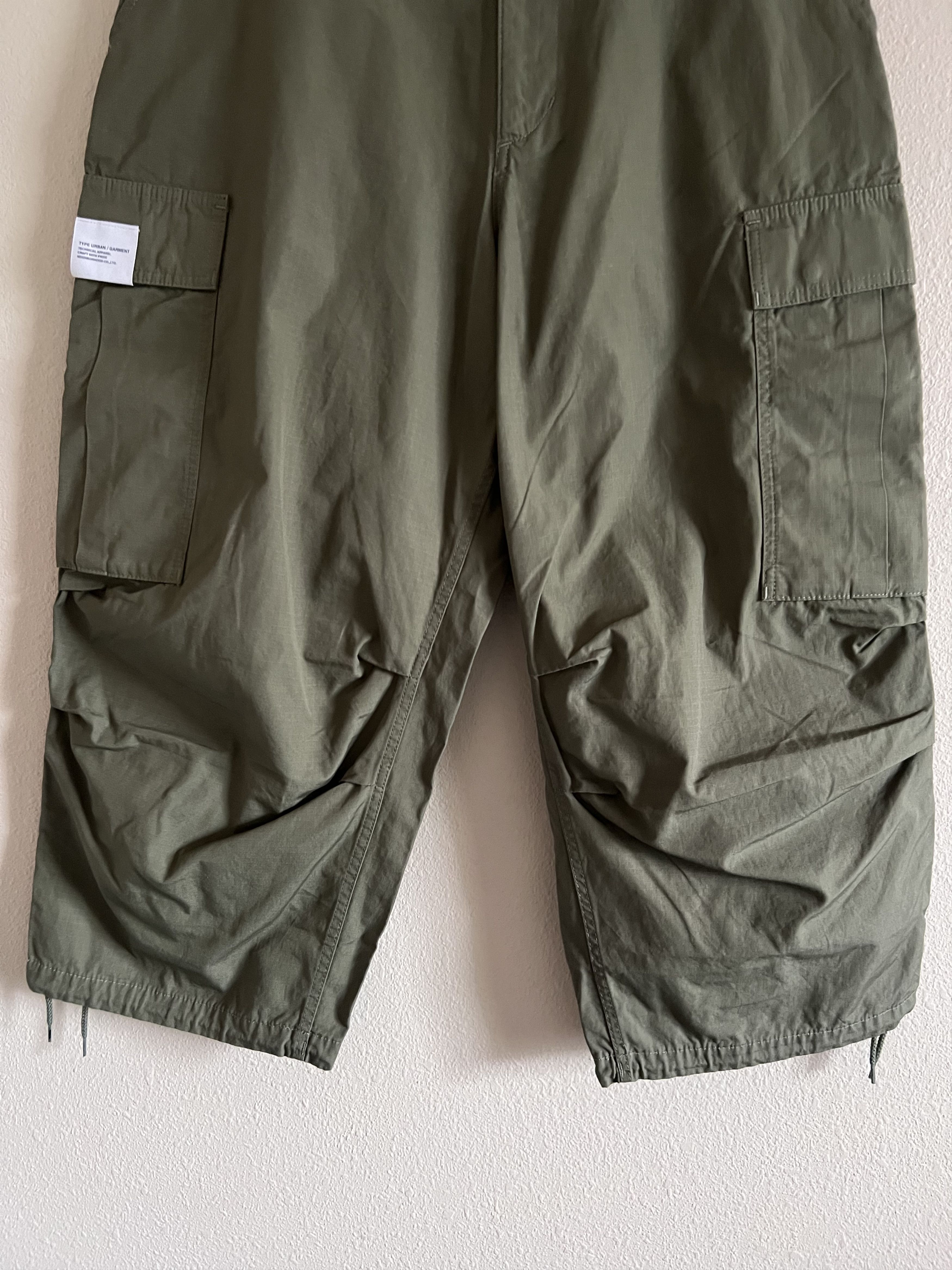 Neighborhood Neighborhood Wide Leg Cargo Pants in Olive Green Size US 33 - 3 Thumbnail