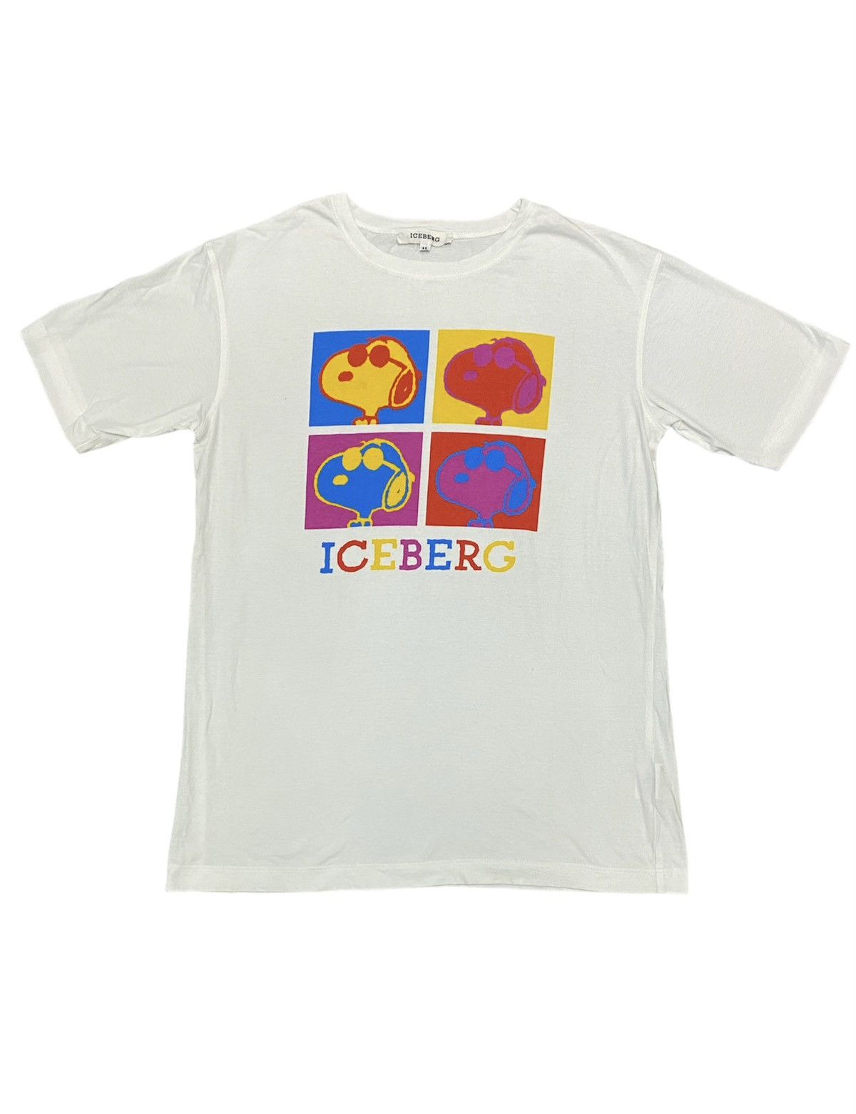 image of Iceberg x Iceberg History 90's Ice Berg X Peanut Andy Warhol Portrait Tee in White (Size Large)