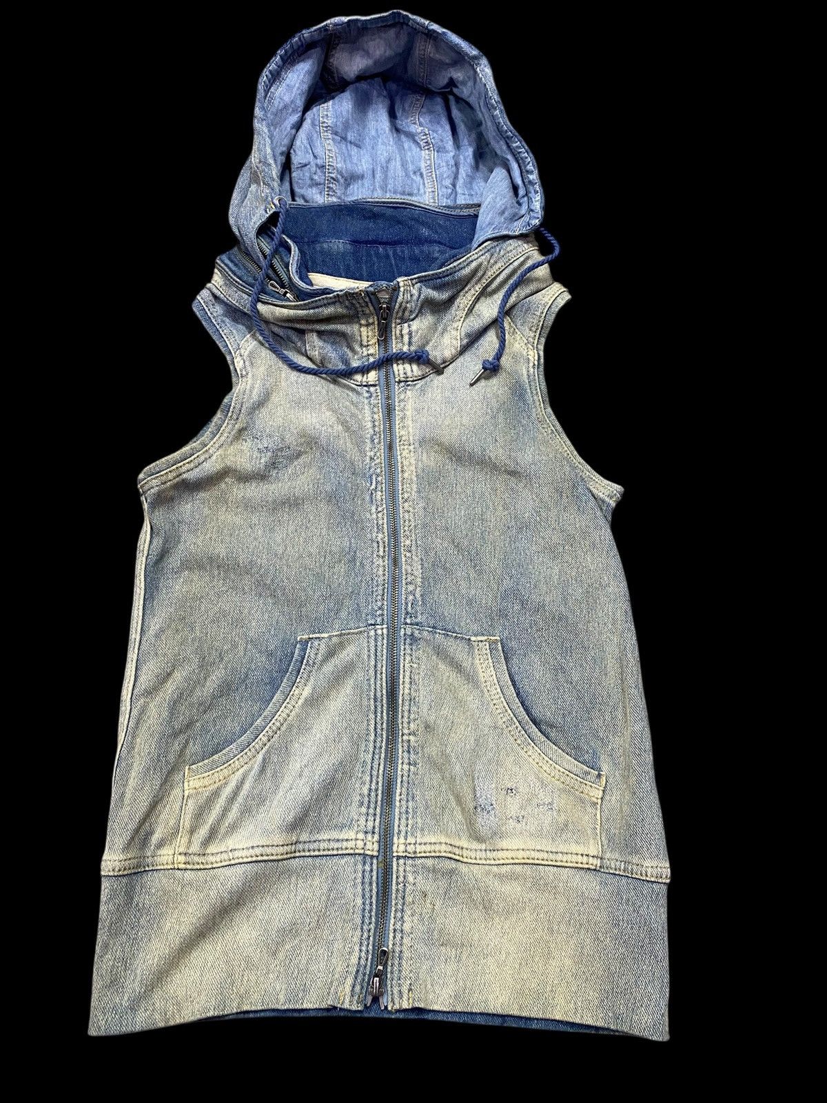 GOA Genuine Vintage G.O.A Denim Hooded Sleeveless Vest Zip Up Size US M / EU 48-50 / 2 - 1 Thumbnail