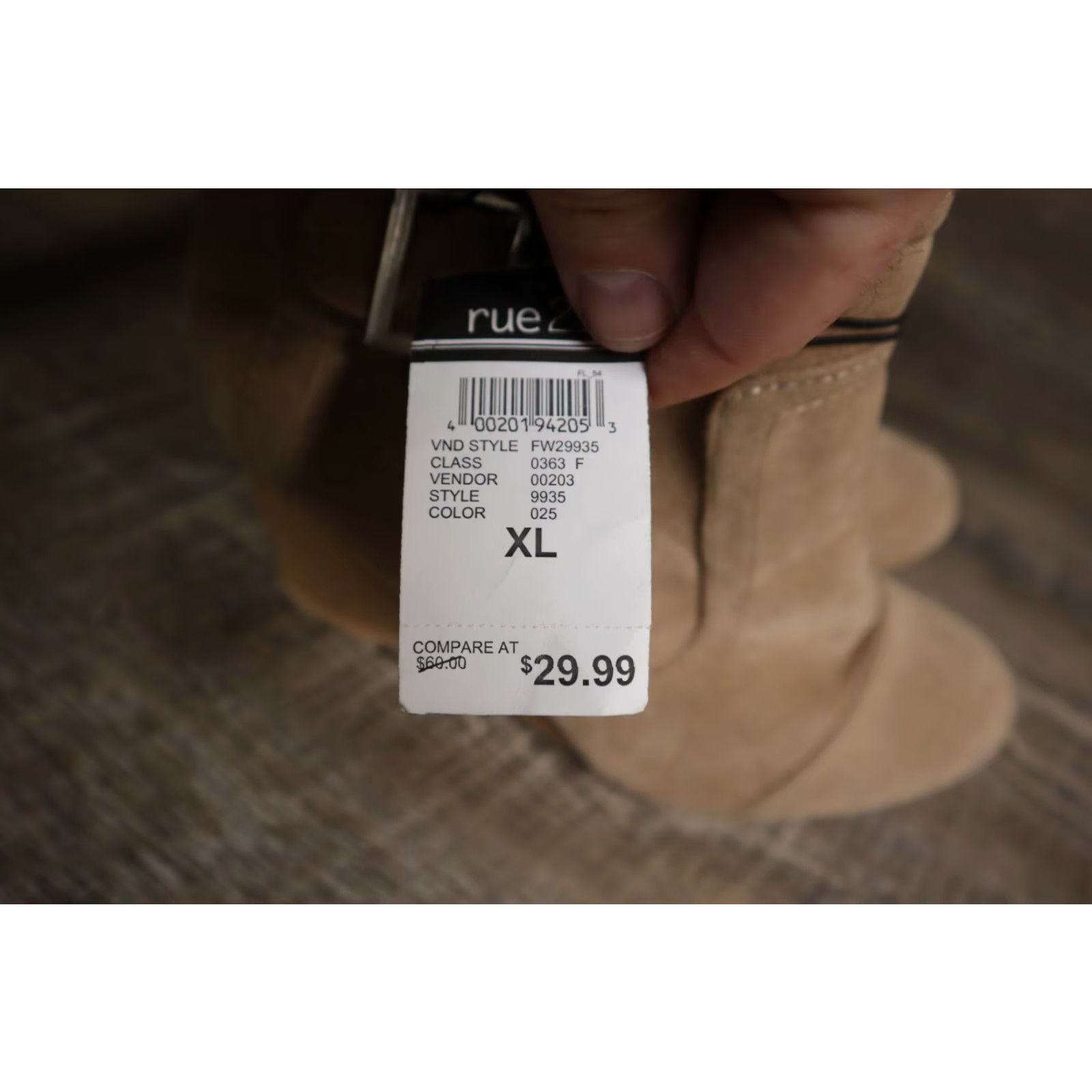 Vintage Rue 21 Etc! Wedges Beige Faux Suede Buckle Size 10 BRAND NEW Size US 10 / IT 40 - 6 Thumbnail