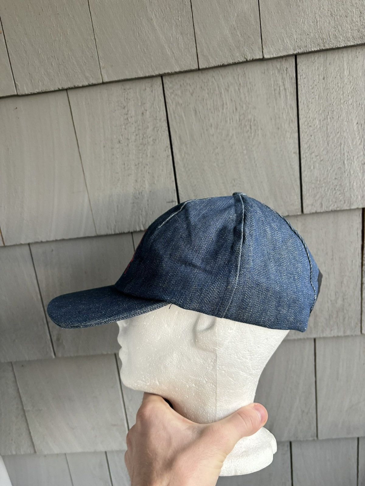 Levi's Vintage Levi's Red Tab Hat Dark Denim Snapback Blue Jean 90s Size ONE SIZE - 15 Thumbnail