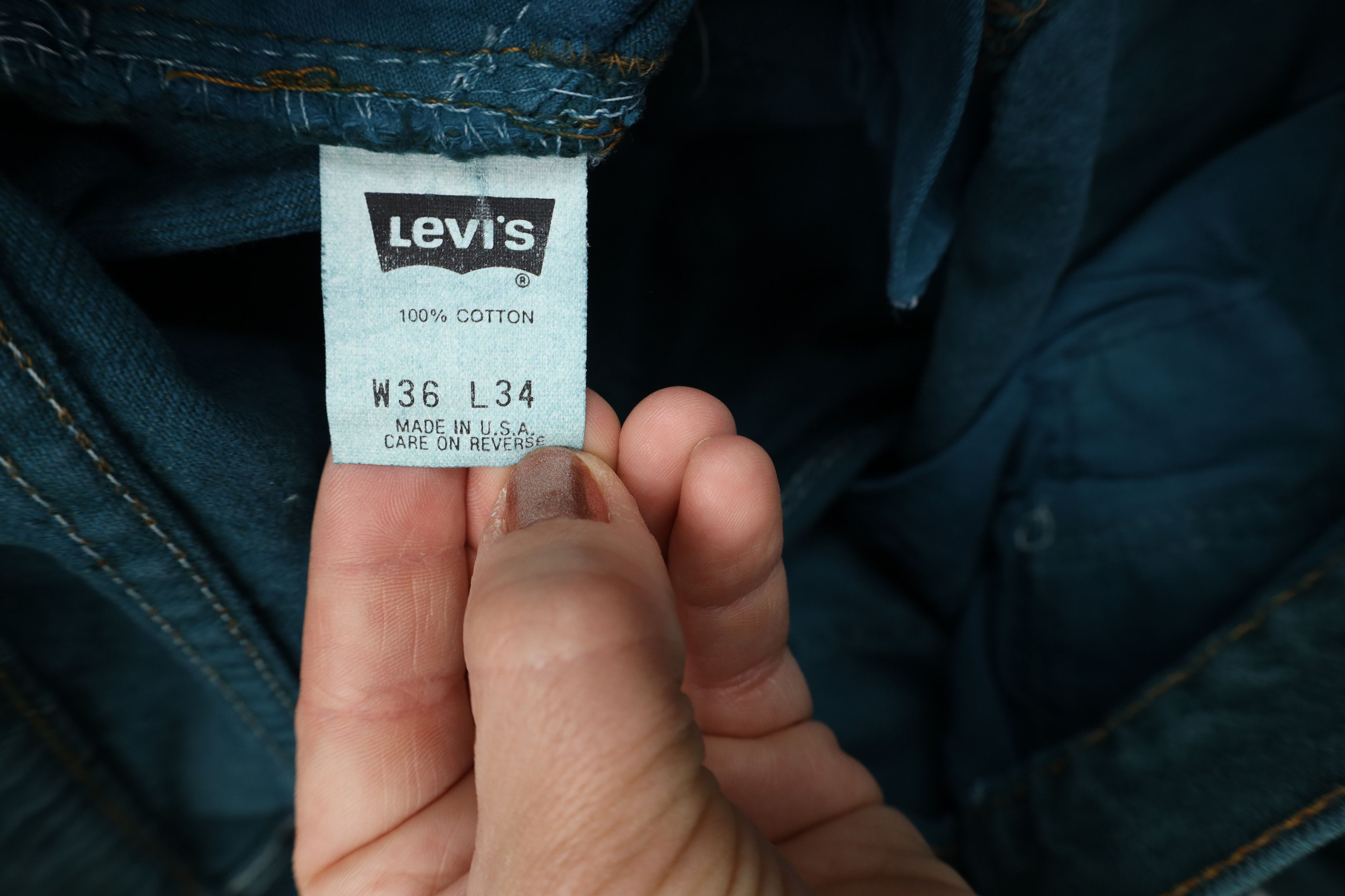 Levi's Vintage 90s Levis 550 Fit Denim Jeans Green Cotton USA Size US 36 / EU 52 - 7 Thumbnail