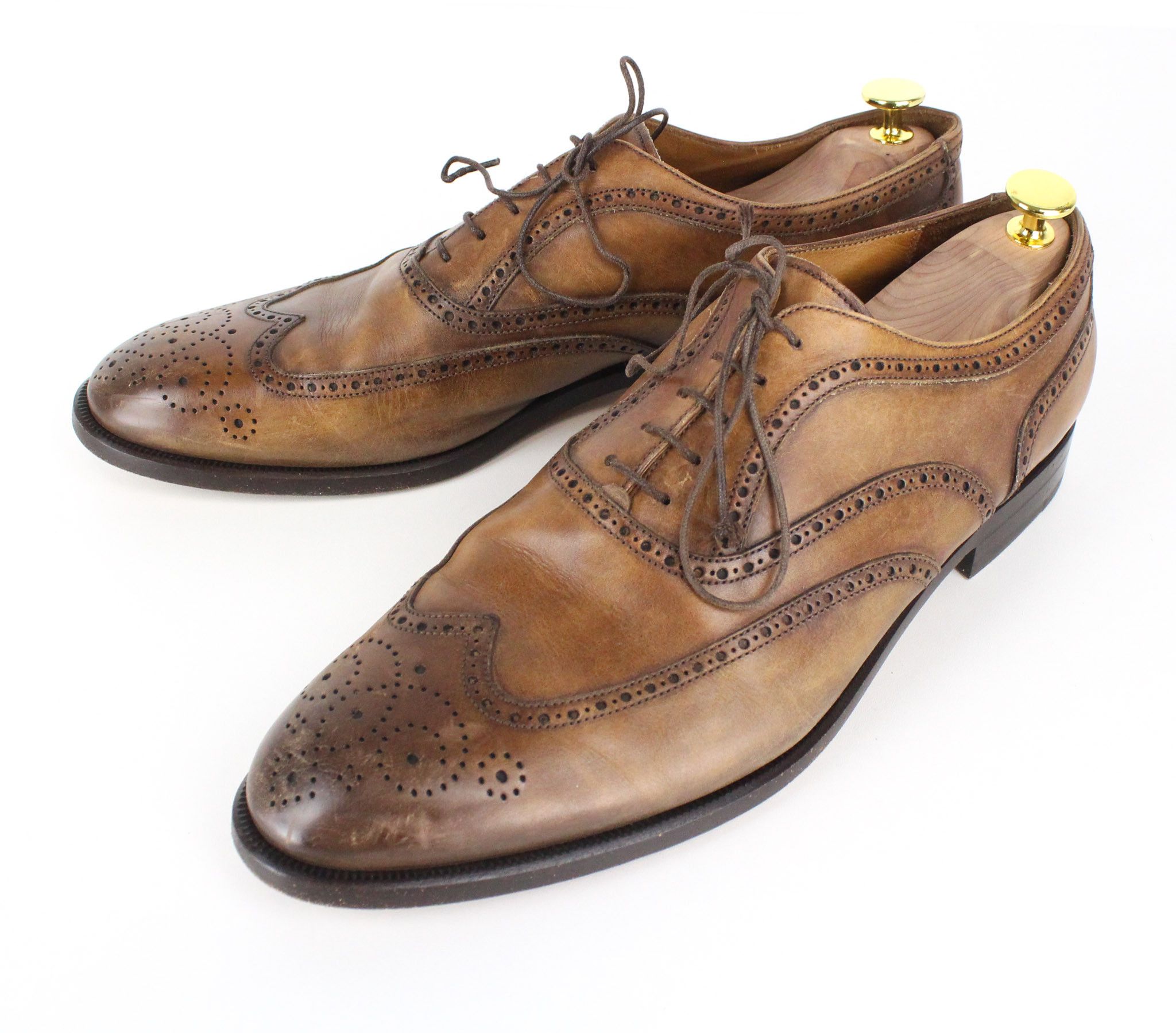 Suitsupply EU44.5 Brown Oxford Leather Low-Top Laced 72423 Size US 11.5 / EU 44-45 - 5 Thumbnail