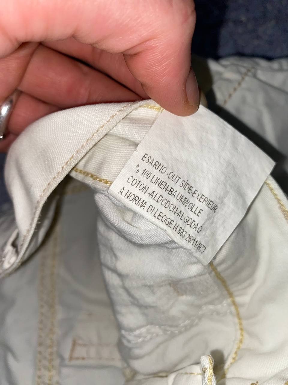 Versace × Versace Jeans Couture × Vintage Vintage Y2K Versace Jeans Couture White Pants Trousers Size US 29 - 9 Thumbnail