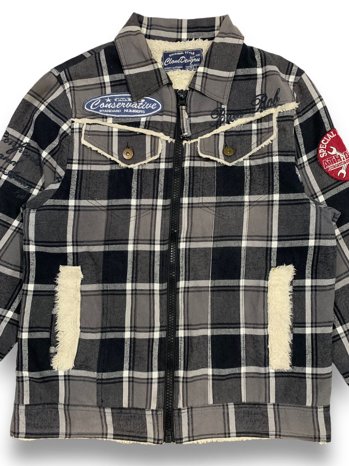 Japanese Brand Japanese Clone Devgru Plaid Multipockets Sherpa Lined Jacket Size US M / EU 48-50 / 2 - 4 Thumbnail
