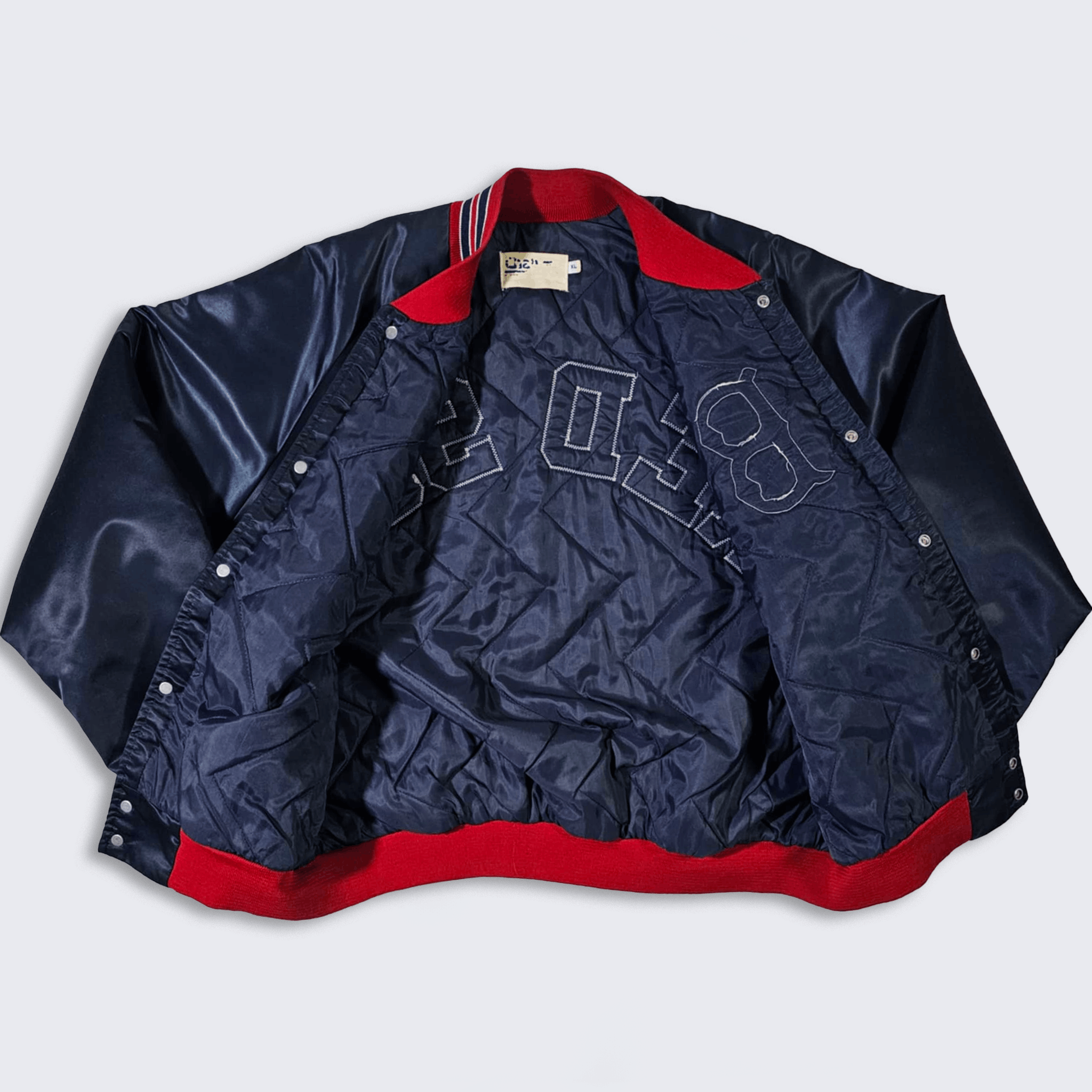 Chalk Line × Vintage Boston Red Sox Vintage 80s Chalk Line Satin Bomber Jacket Size US XL / EU 56 / 4 - 3 Thumbnail