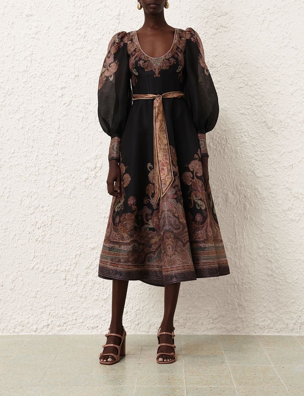 Zimmermann oc11z0925 Illustration Structured Dress in Multicolor Size L / US 10 / IT 46 - 7 Thumbnail
