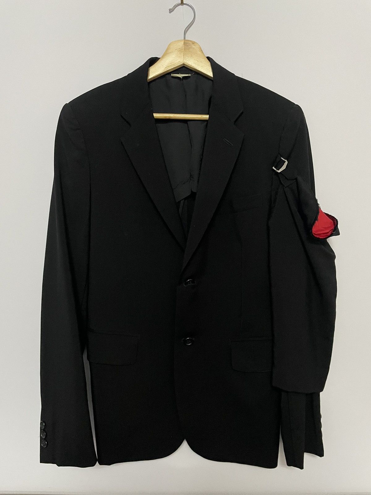image of Comme Des Garcons Homme Plus Cdg Homme Plus Deconstructed Double Sleeve Blazer in Black (Size Small