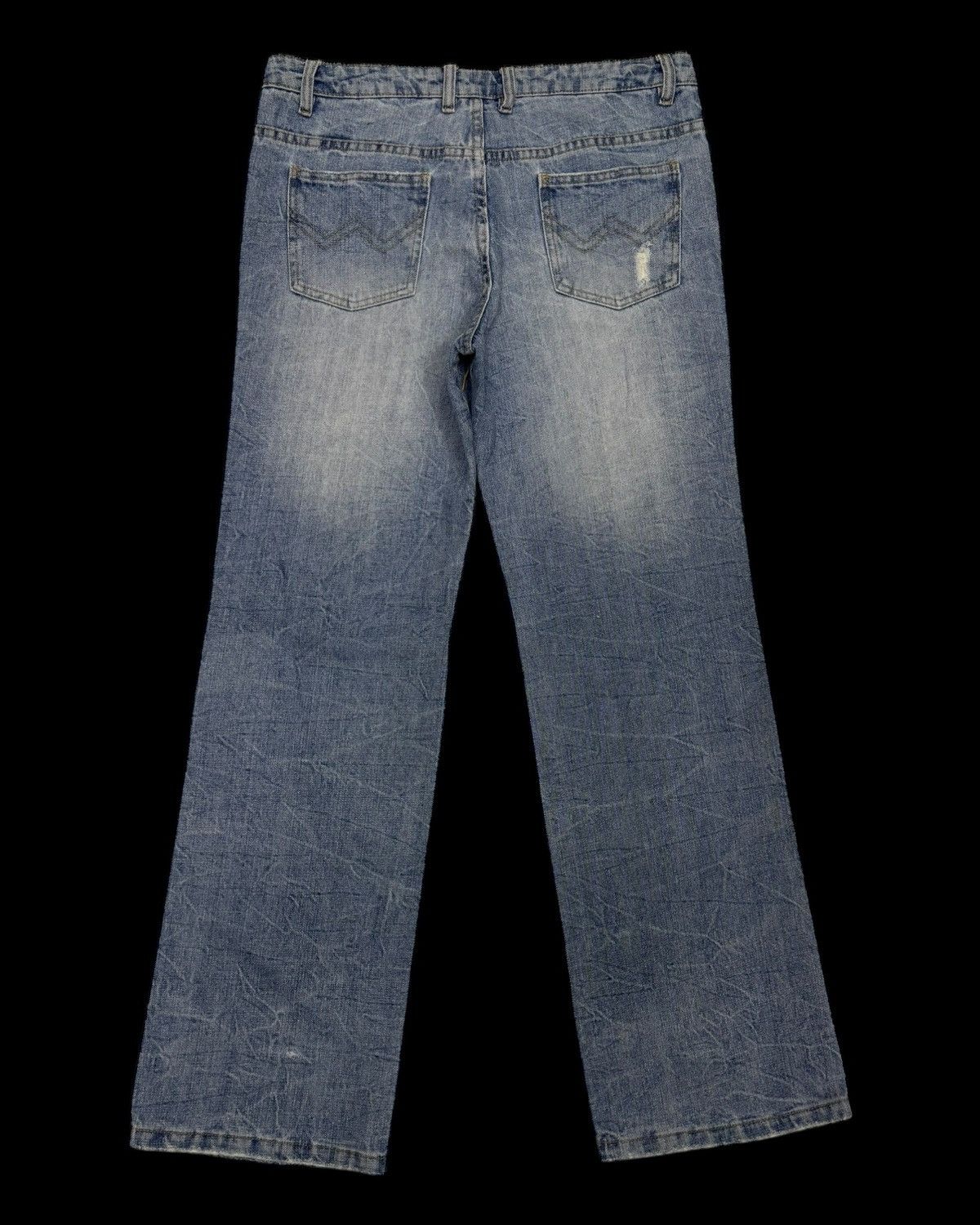 Japanese Brand FLARE JEANS💥90s Japanese Denim Fantastic & Forever Distress Size US 33 - 6 Thumbnail