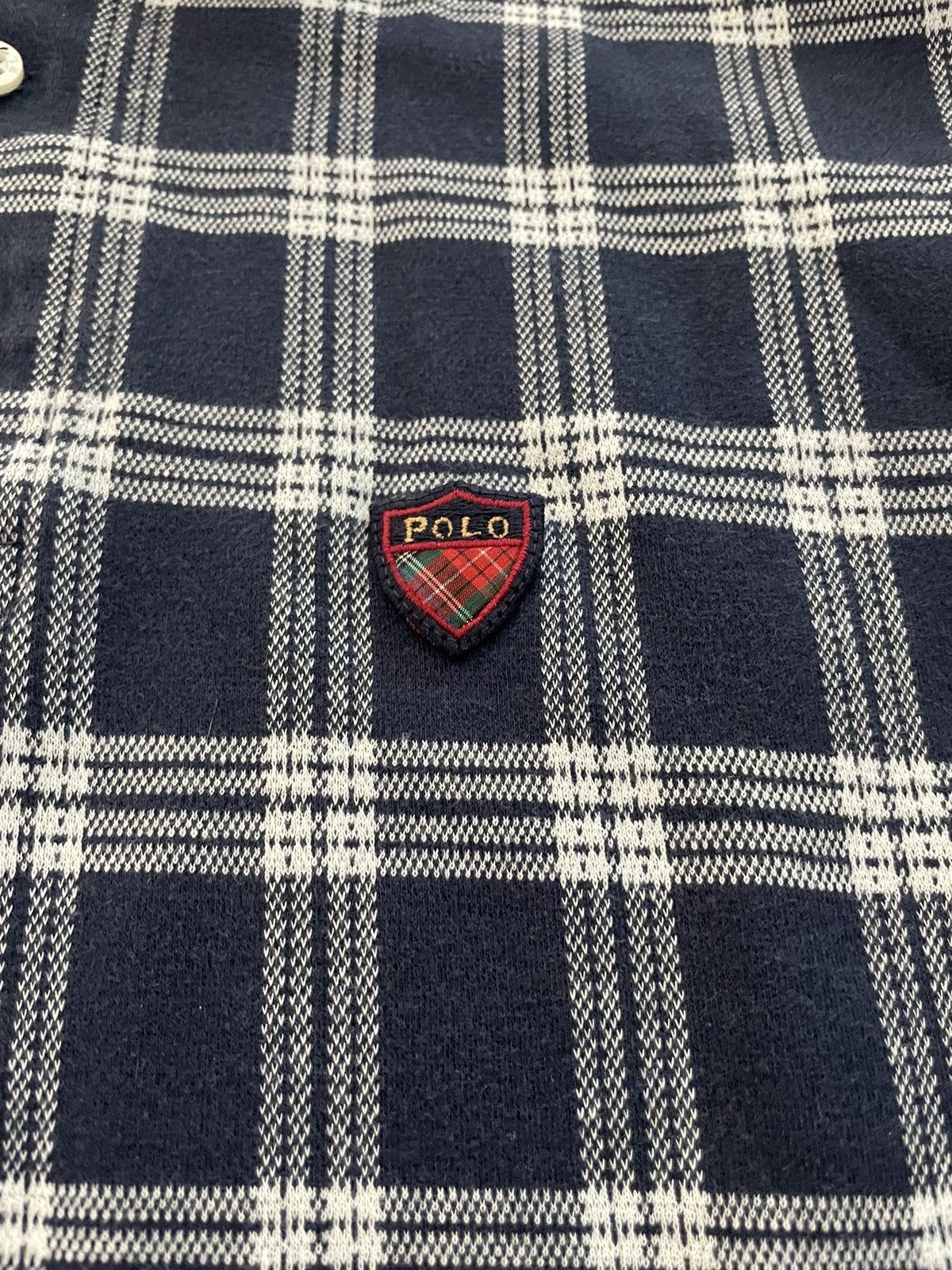 Polo Ralph Lauren × Vintage Rare Vintage Check Polo Shirt Size US L / EU 52-54 / 3 - 3 Thumbnail