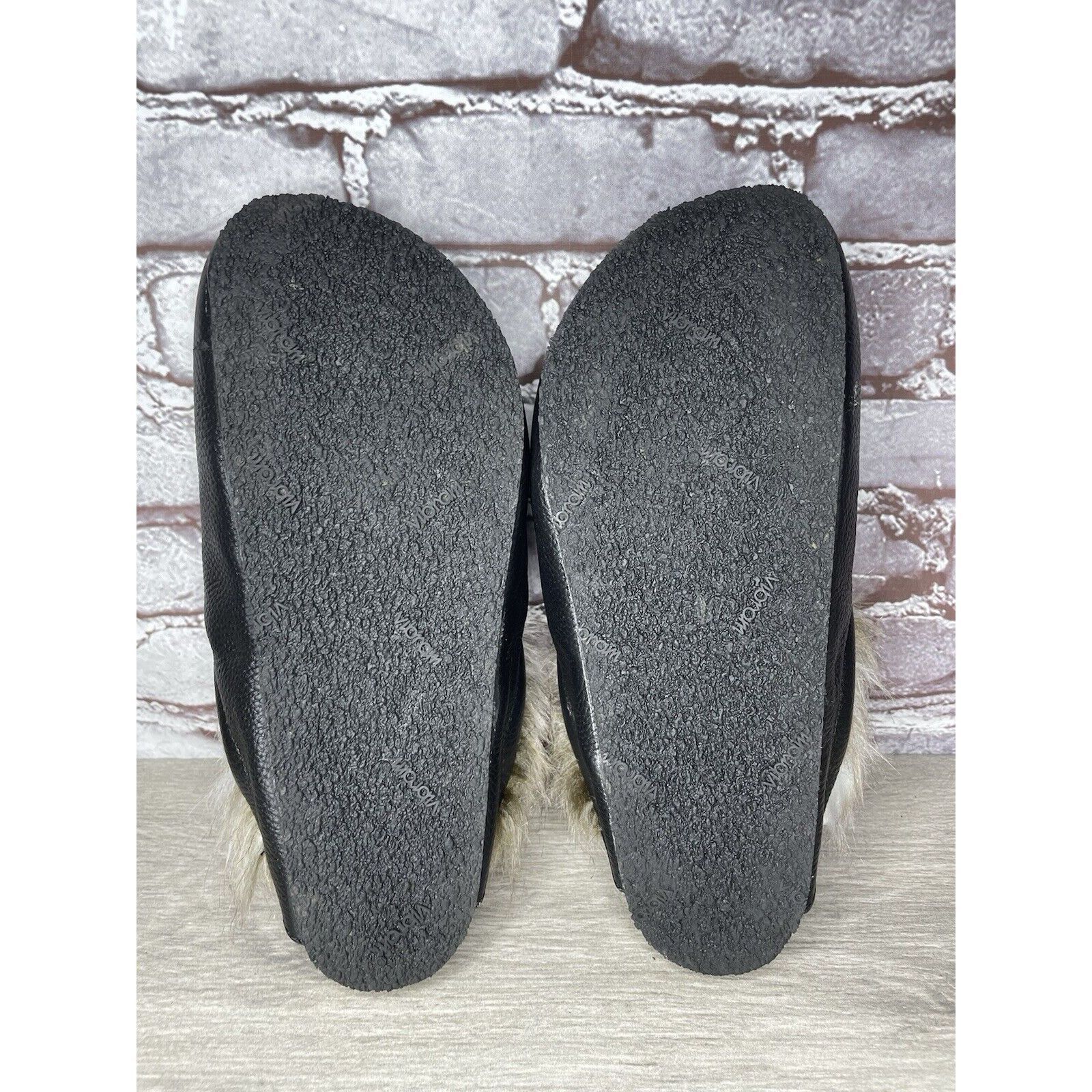 Other BANTHA Vibram Black Leather Sherpa Fur Lined Cork Mules Shoe Size US 10.5 / IT 40.5 - 7 Thumbnail