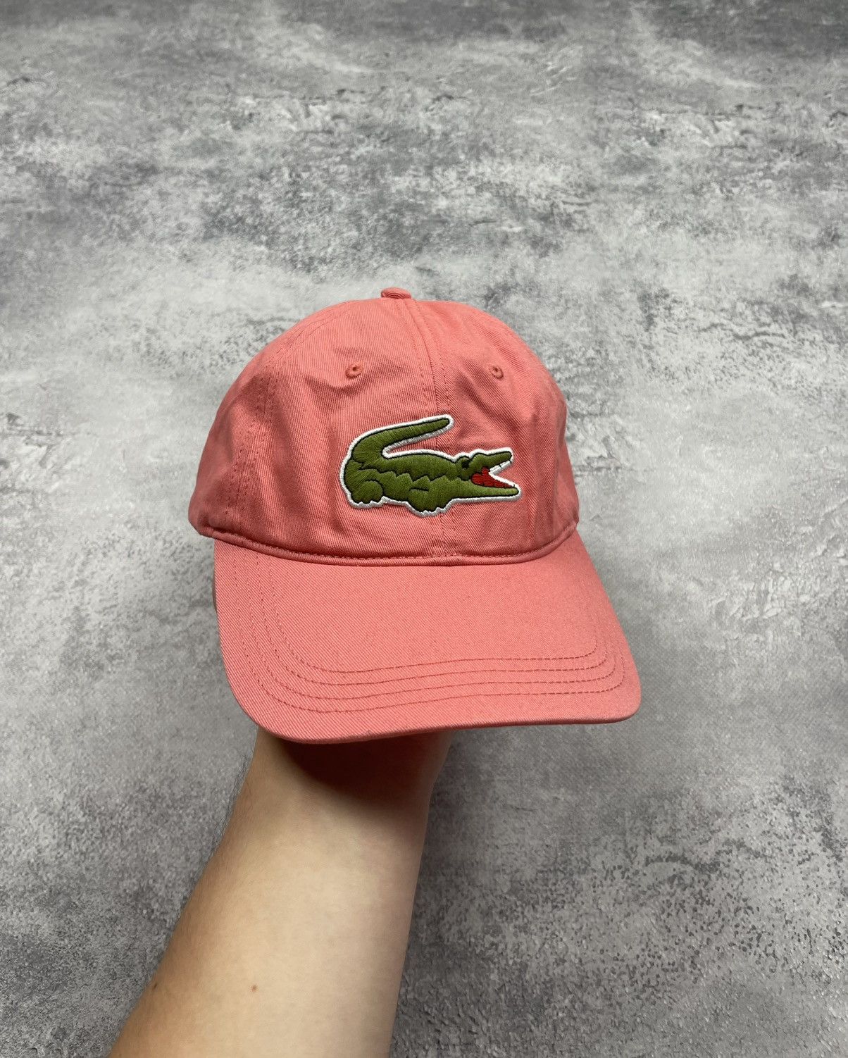 Lacoste Lacoste Pink Big Logo Crocodile Cap Hat Size ONE SIZE - 2 Thumbnail