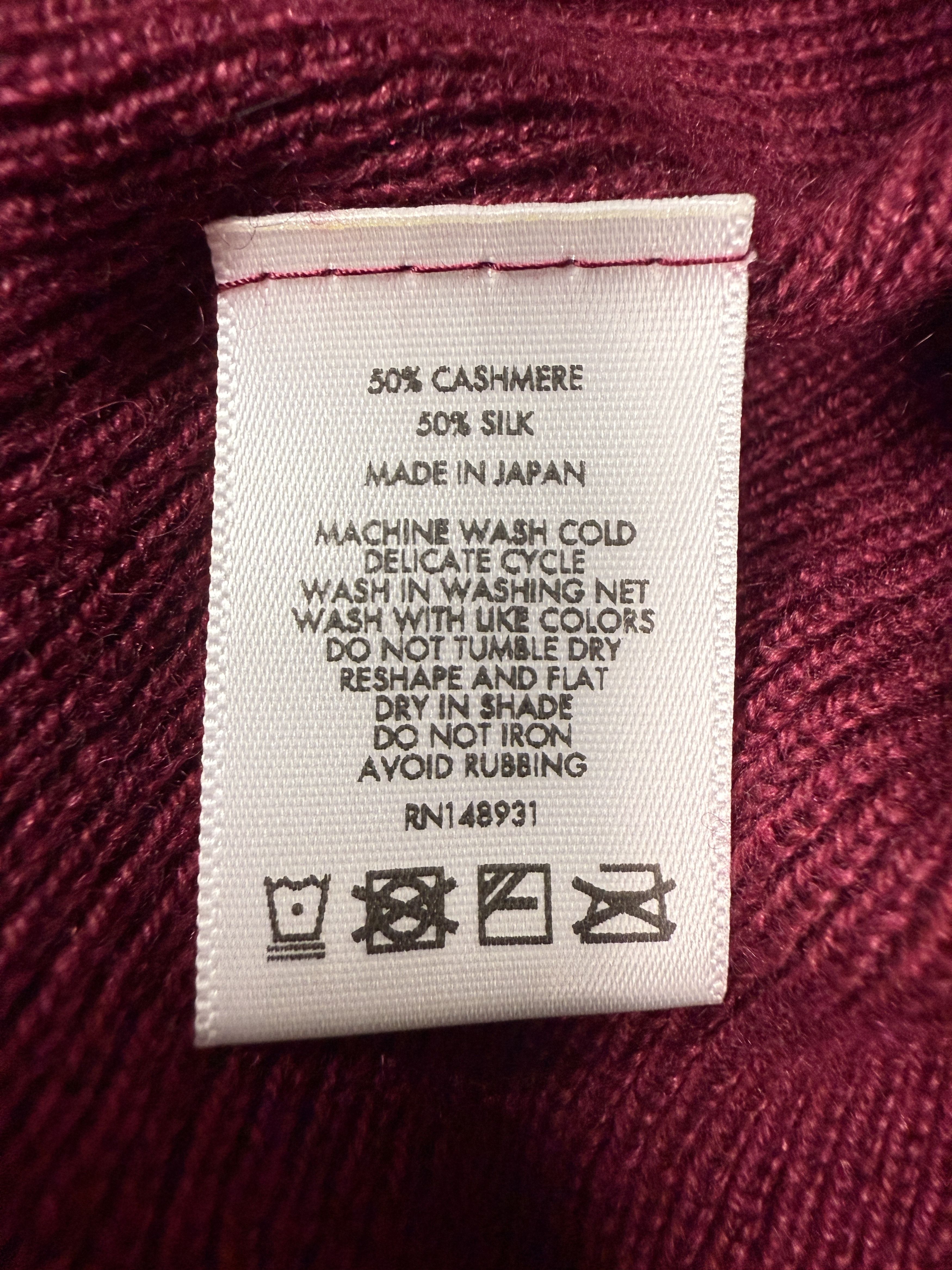 The Elder Statesman $395 The Elder Statesman Delicash Merlot Tank Top Size L / US 10 / IT 46 - 10 Thumbnail