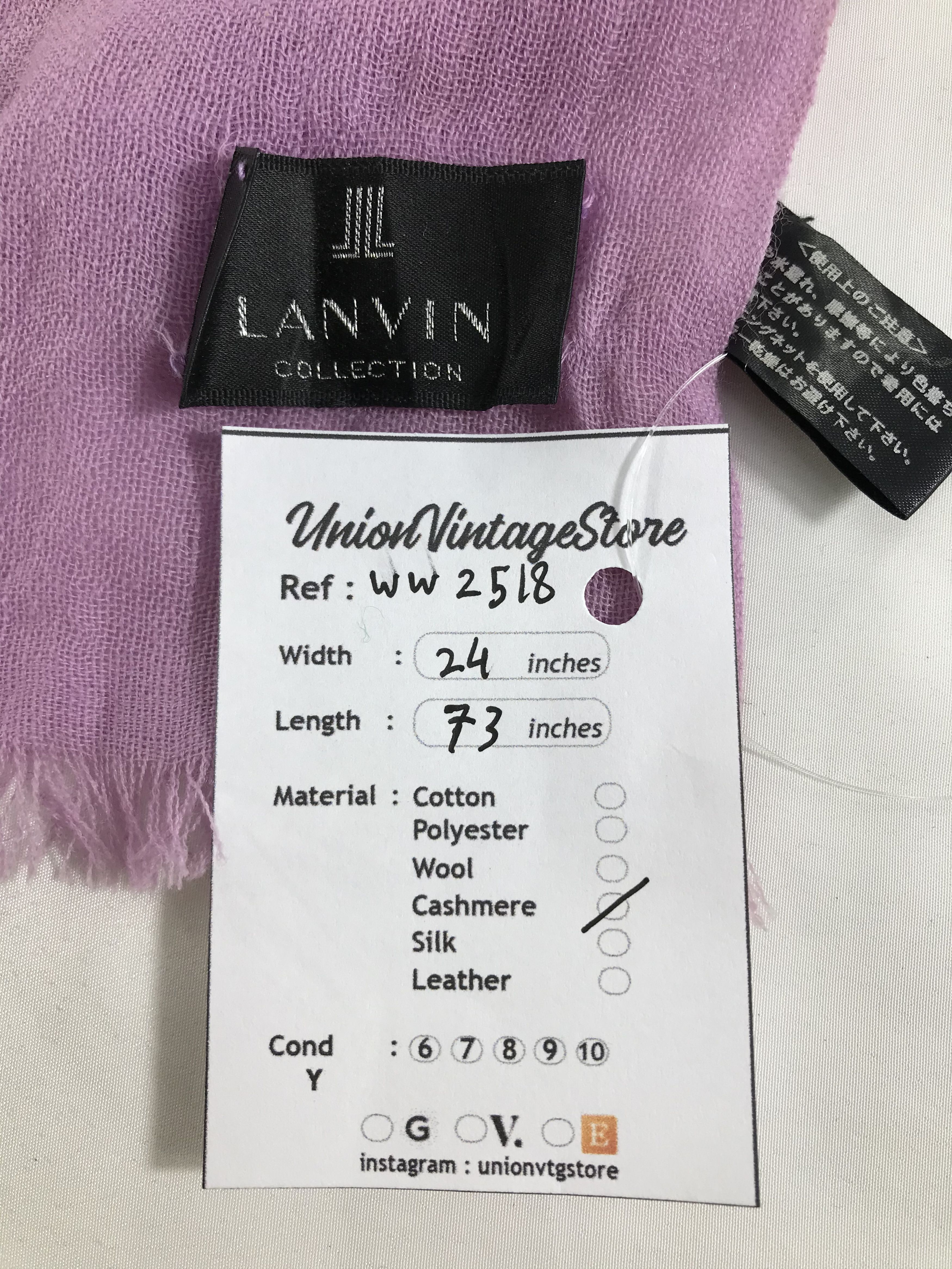 Lanvin × Vintage Lanvin Scarf / Muffler / Neckwear - WW2518 Size ONE SIZE - 4 Thumbnail