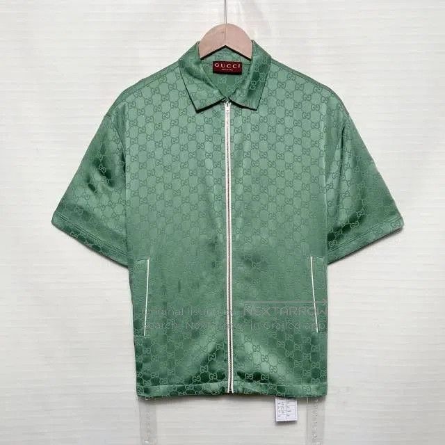 Gucci Gucci FW25 Lido GG Zip Satin Shirt. Size US S / EU 44-46 / 1 - 1 Thumbnail