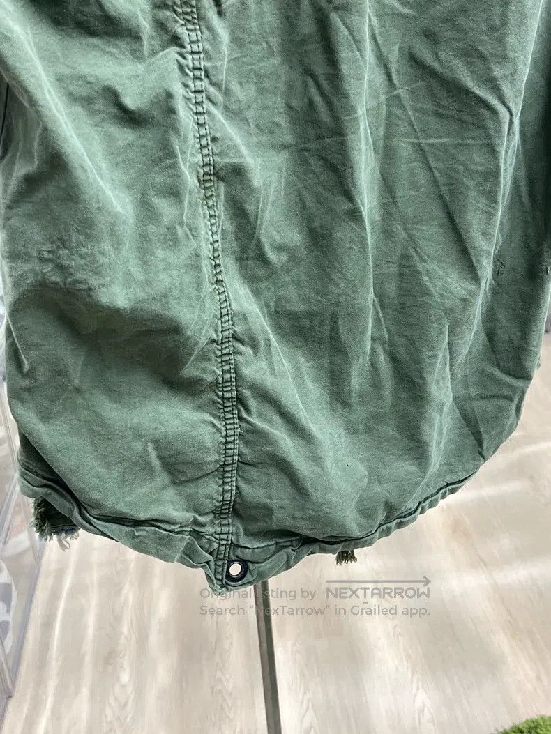 Greg Lauren Greg Lauren Military Cloth Denim Spliced Sleeveless Jacket Size US XL / EU 56 / 4 - 7 Thumbnail