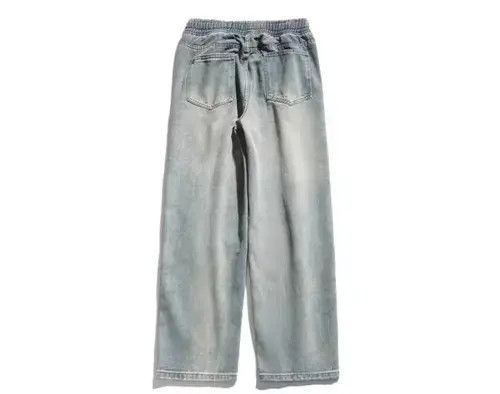 Jean Retro heavy industry old washed jeans hip-hop wide-leg pants Size US 32 / EU 48 - 3 Thumbnail