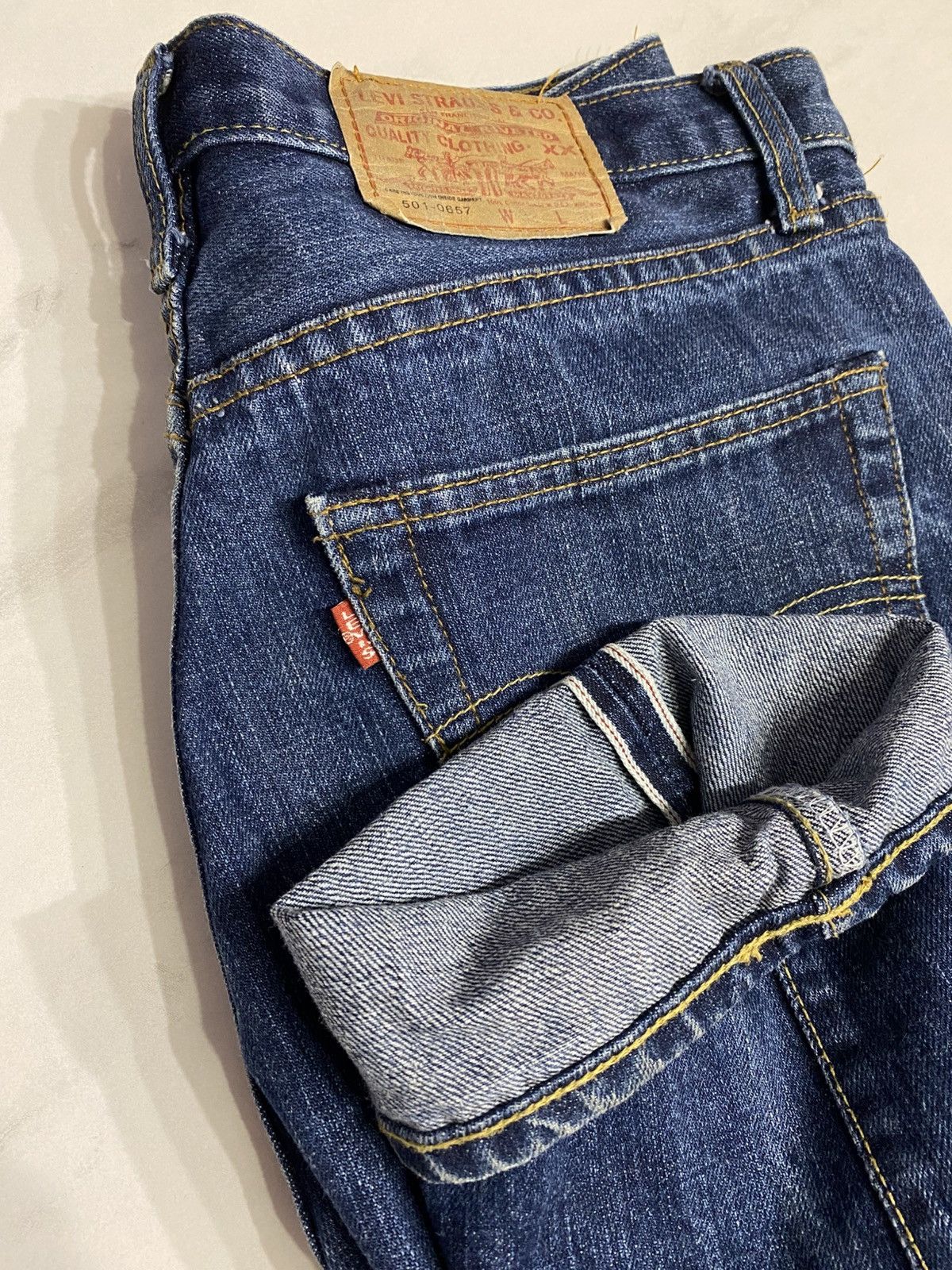 Levi's Vintage Clothing Levi’s jeans big E USA Japan selvedge 501-0657 501z 501xx Size US 32 / EU 48 - 7 Thumbnail