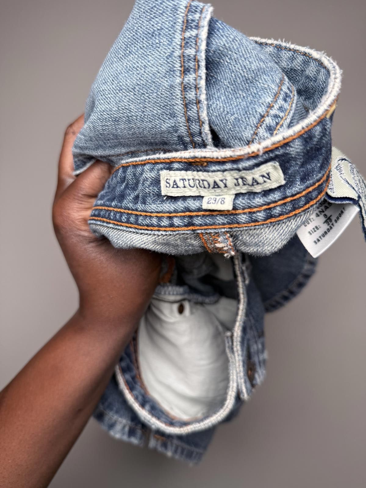 Polo Ralph Lauren Vintage Y2K Basic Blue Denim Jean Shorts Size 29" - 4 Thumbnail