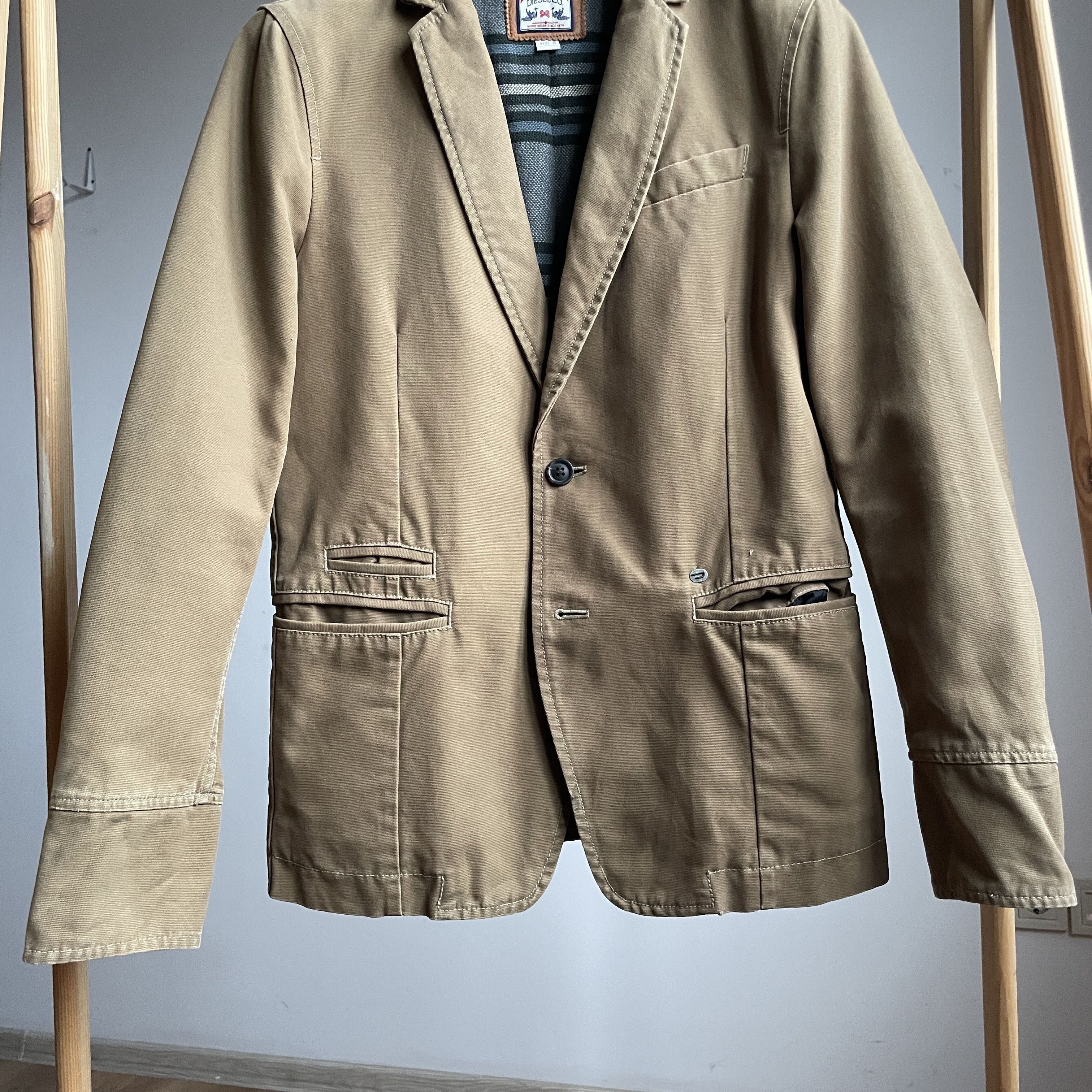 Diesel Diesel Vintage Canvas Blanket Lined Work Blazer Size 40R - 5 Thumbnail