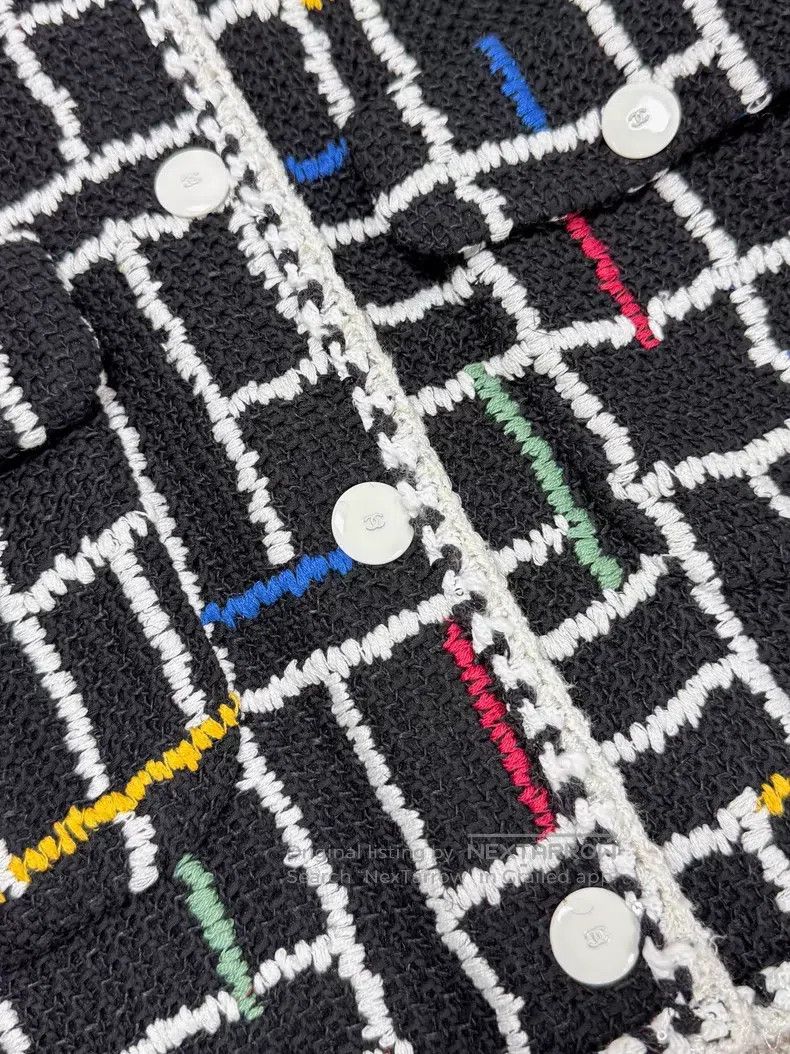 Chanel Chanel Colorful maze pattern striped tweed woven long-slee Size M / US 6-8 / IT 42-44 - 4 Thumbnail