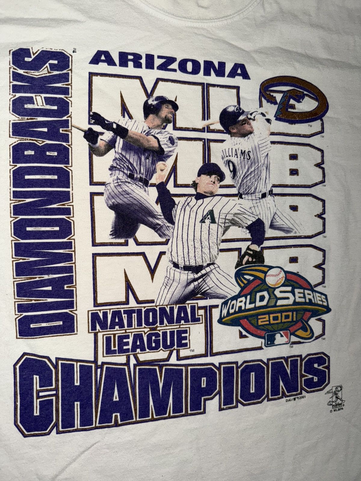 Delta Vintage 2001 World Series Diamondbacks Champions T-shirt MLB Size US L / EU 52-54 / 3 - 5 Thumbnail